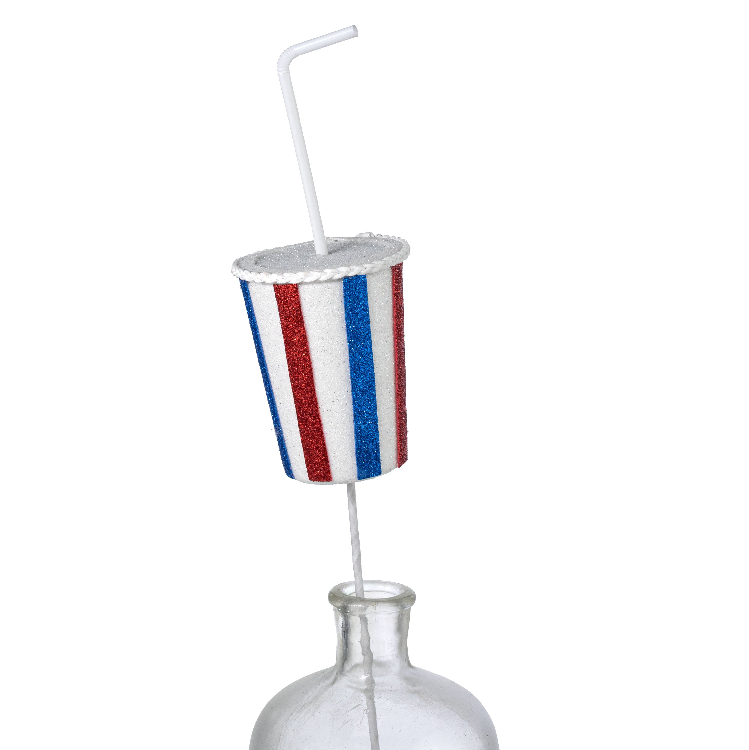 20" Soda Cup Pick: Red, White & Blue