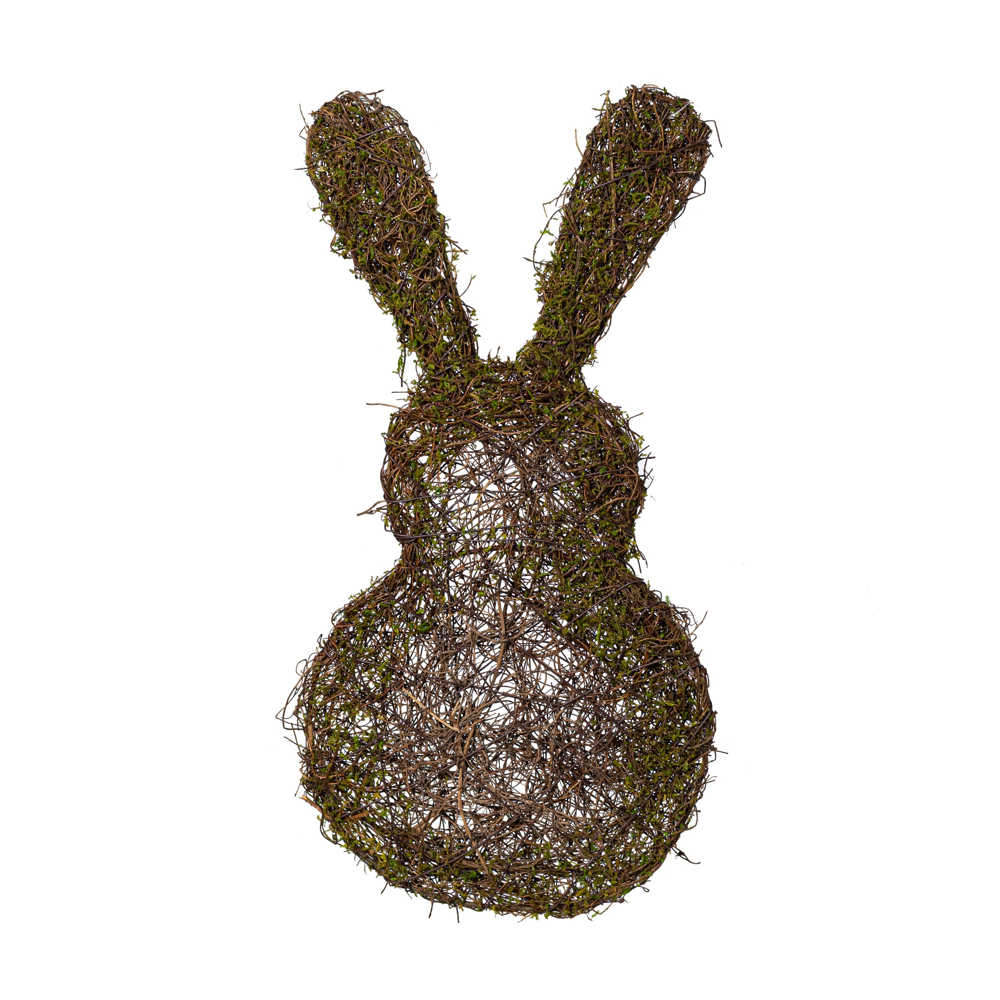 14" Rattan Vines & Moss Bunny Rabbit