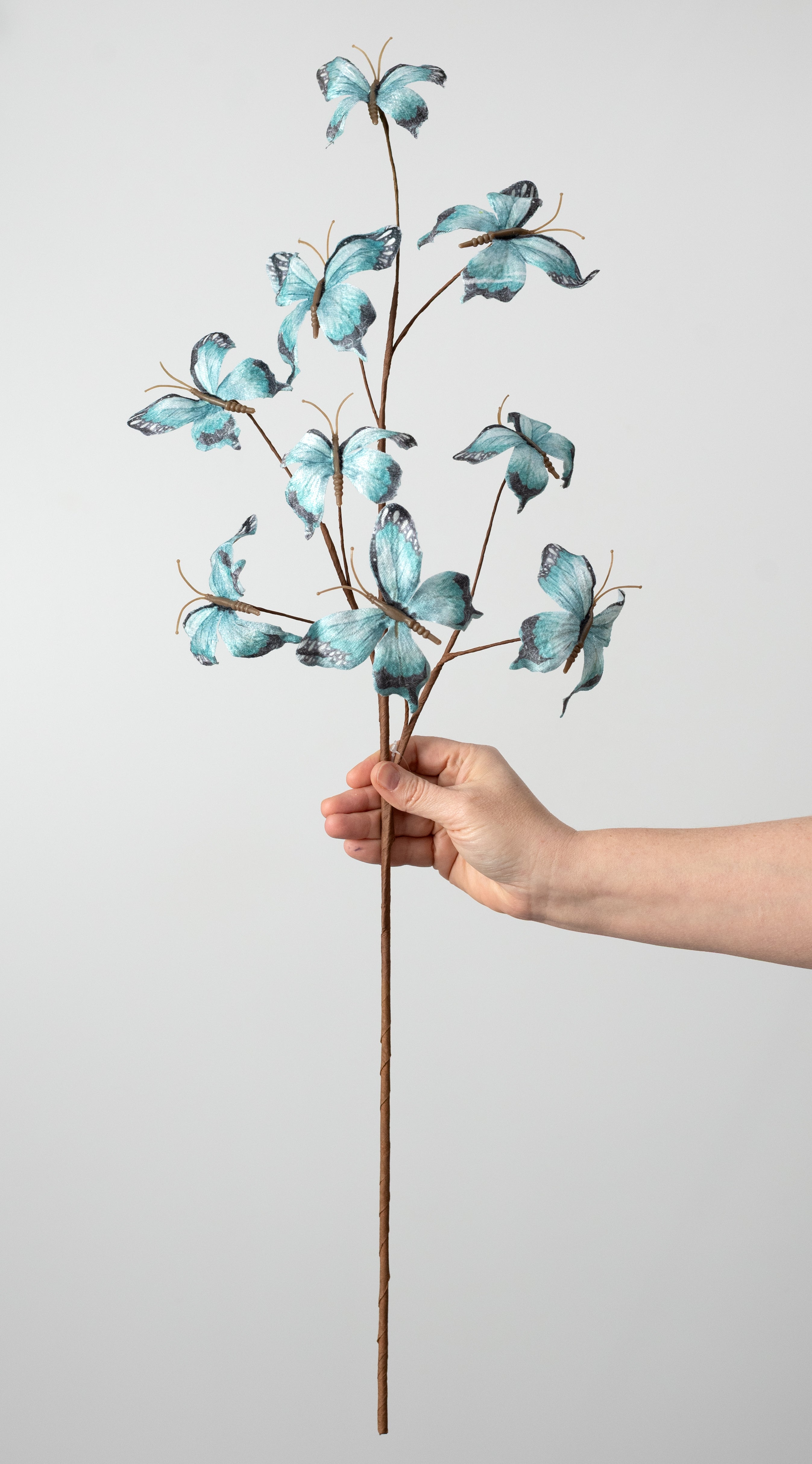 32" Fabric Butterflies Spray: Blue
