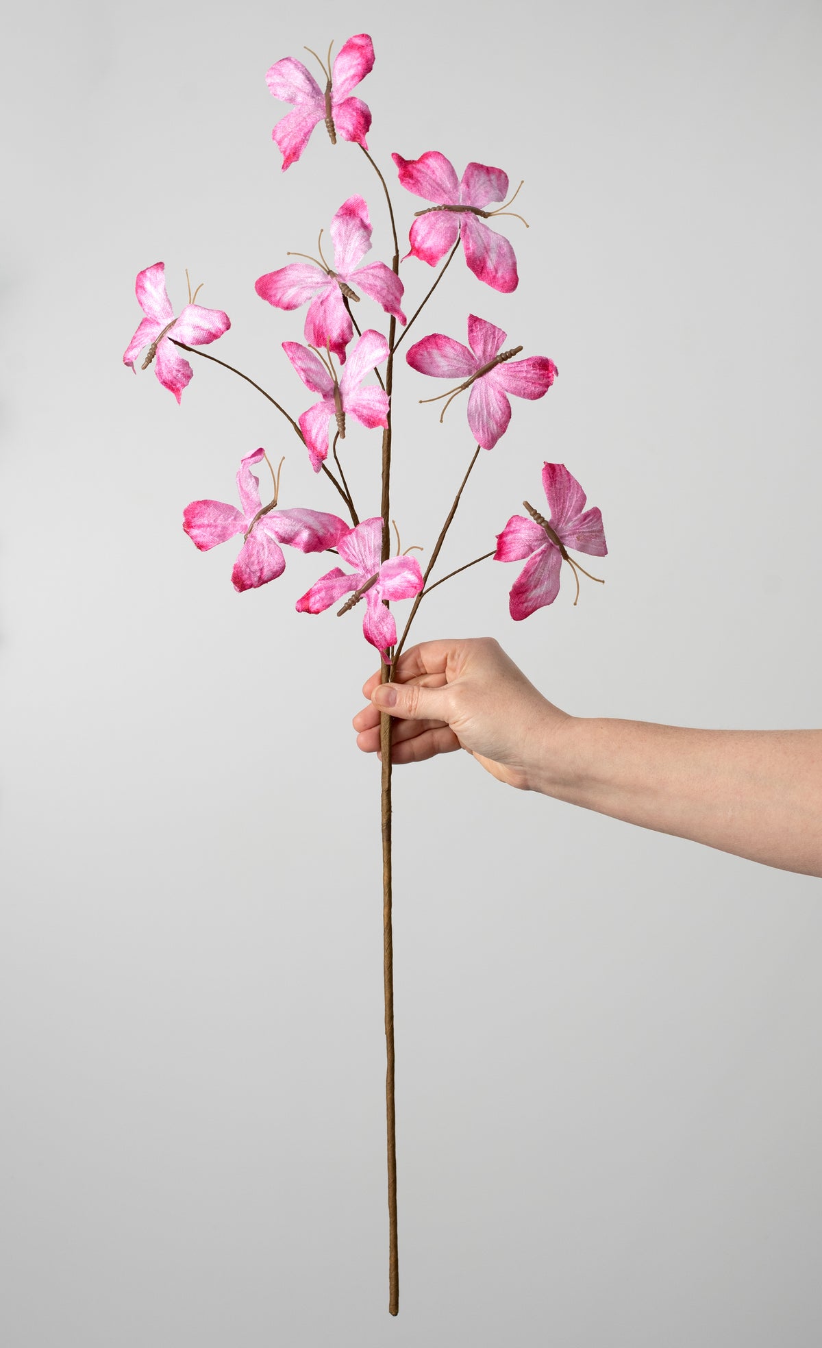 32" Fabric Butterflies Spray: Fuchsia Pink