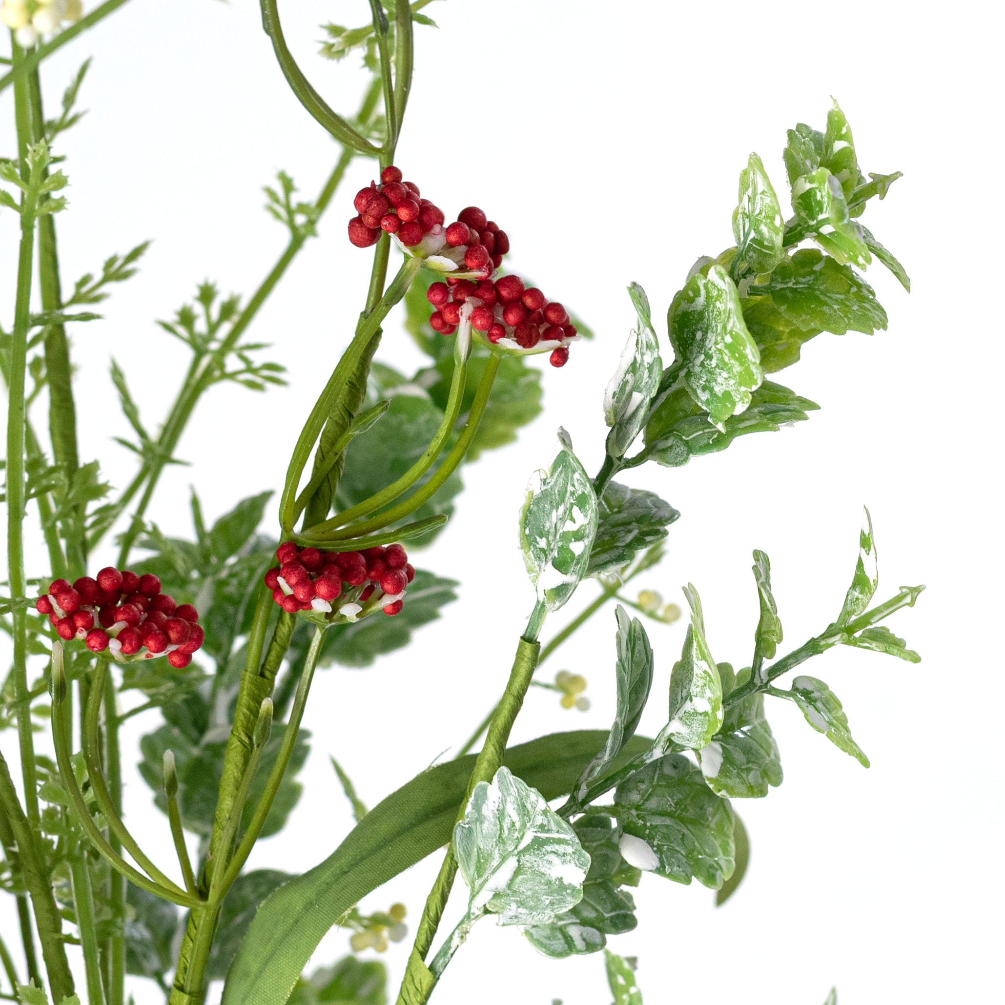 21" Poppy Flower Spray: Red