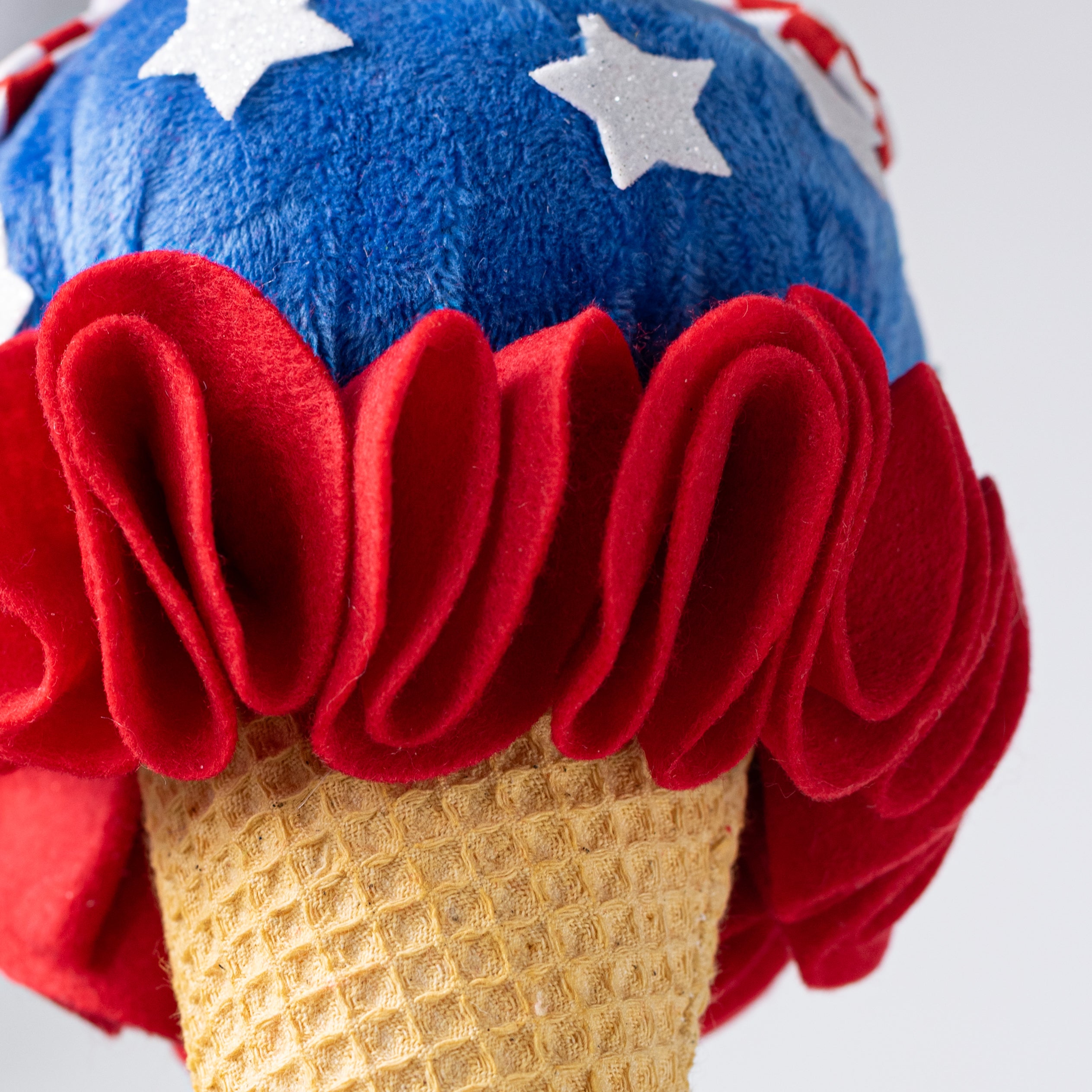 10" Stars & Stripes Patriotic Ice Cream Cone Ornament