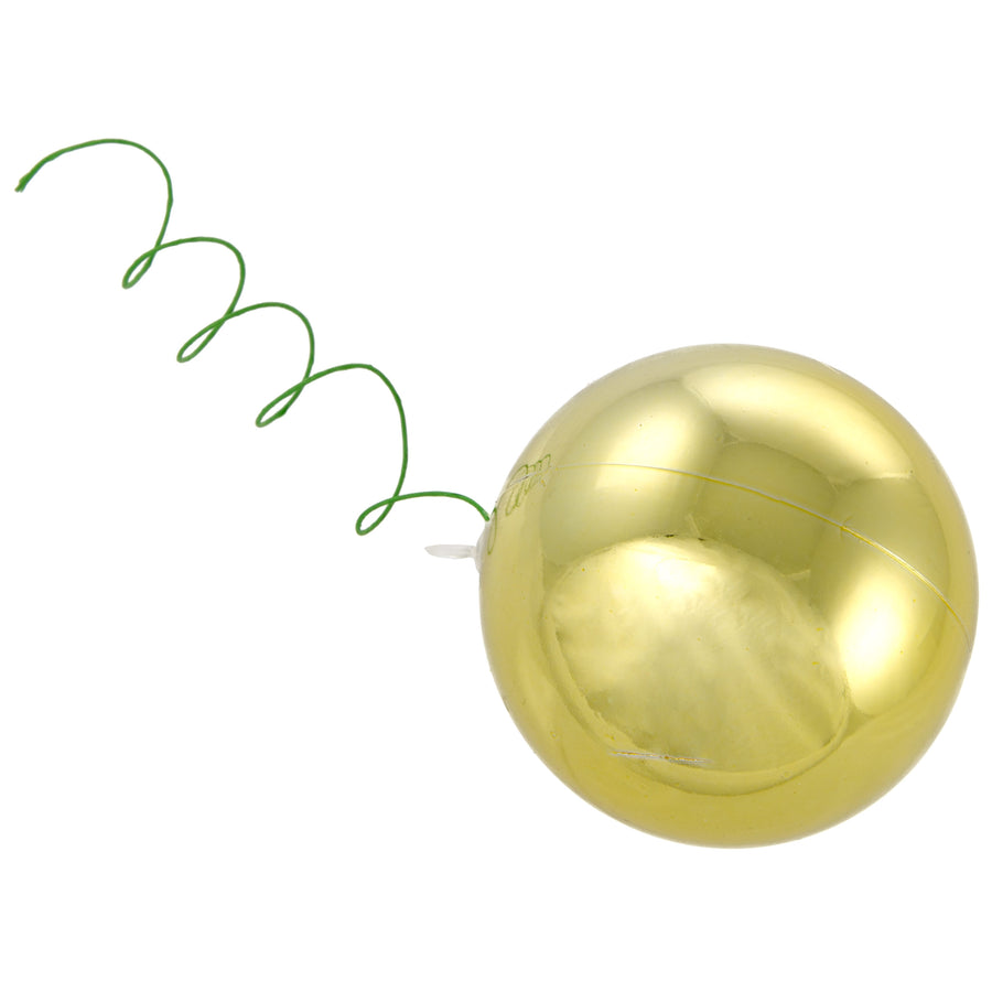 70MM Metallic Ball Ornament On Wire: Gold (12)