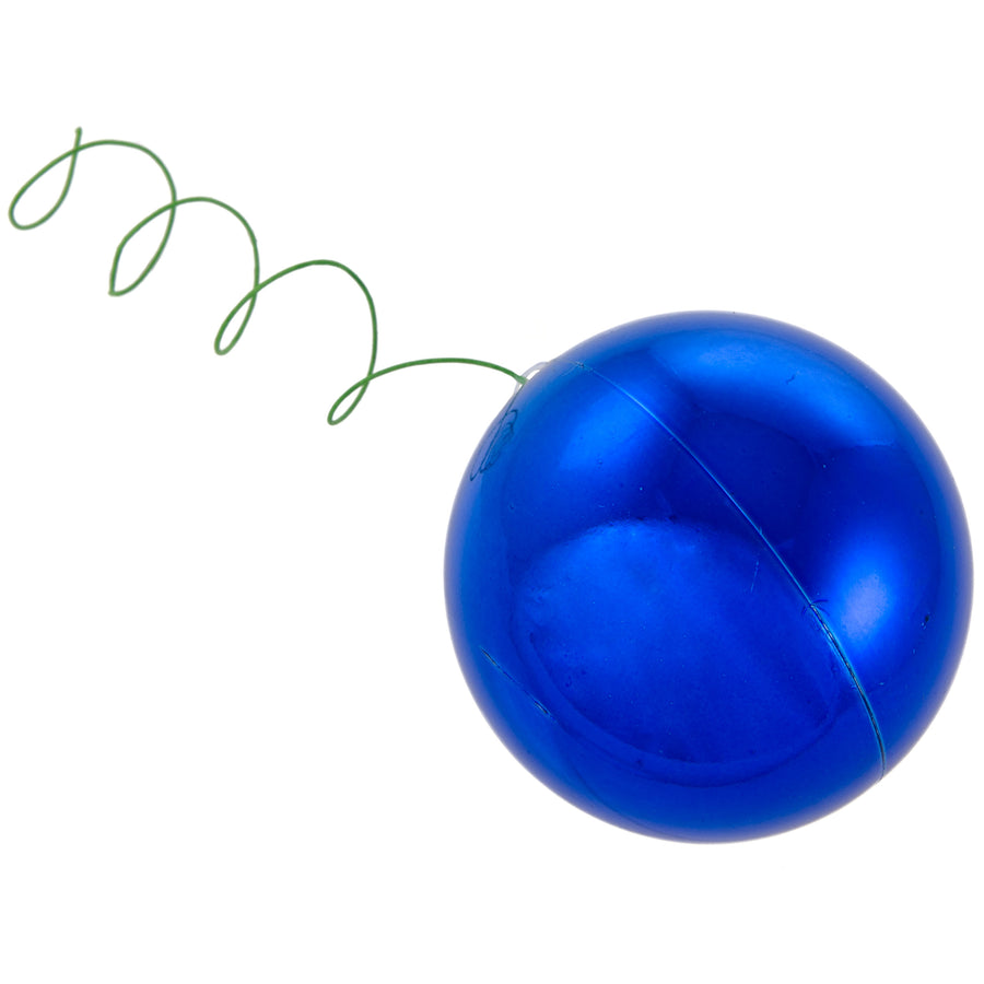 70MM Metallic Ball Ornament On Wire: Royal Blue (12)