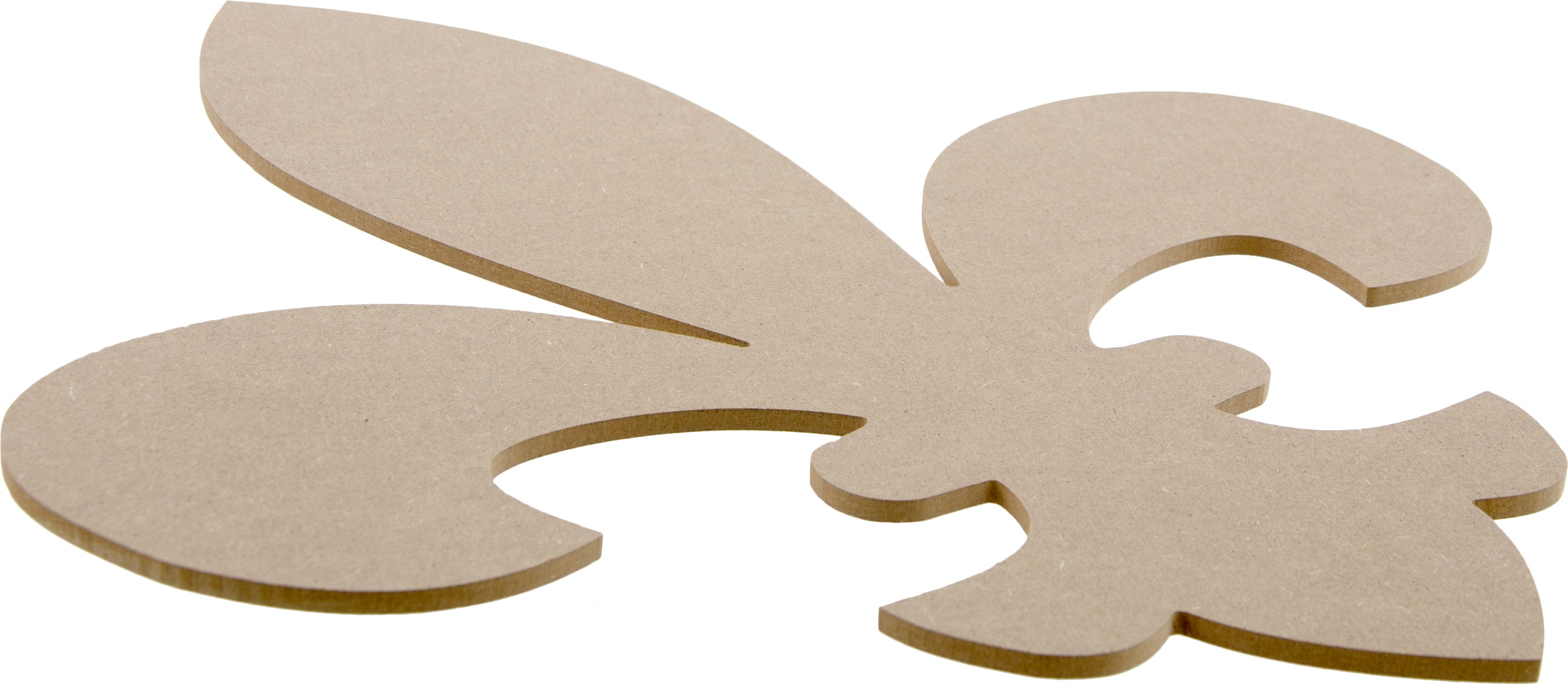 16" Wooden Fleur De Lis Decoration: Natural