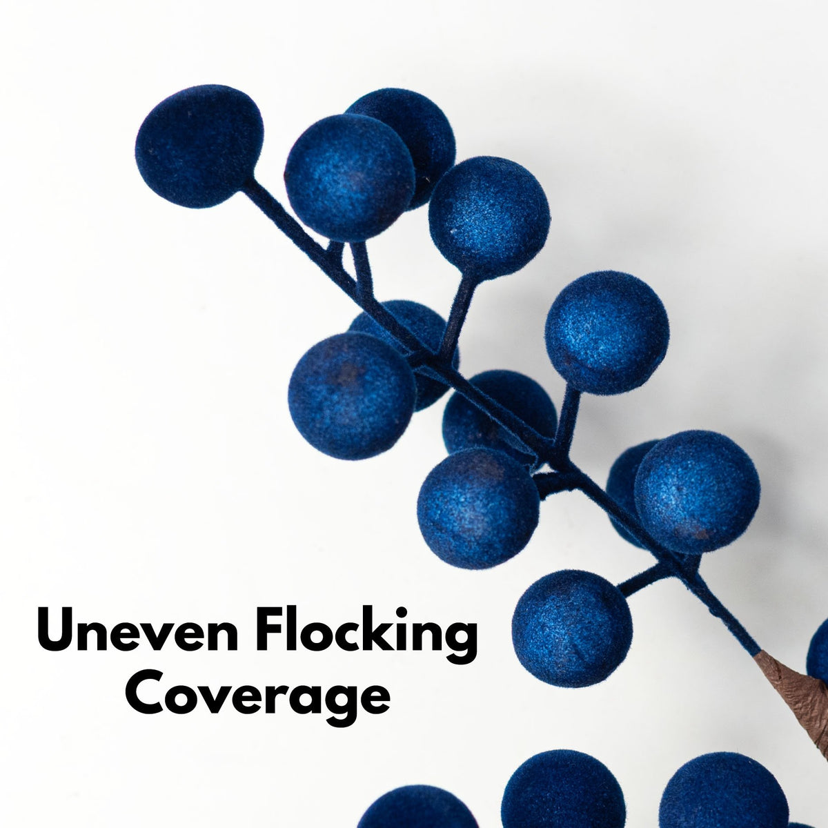 [IMPERFECT] 33" Flocked Berry Spray: Navy Blue Lifestyle Photo