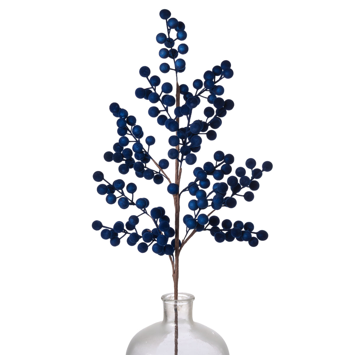 [IMPERFECT] 33" Flocked Berry Spray: Navy Blue Item Number: 276752