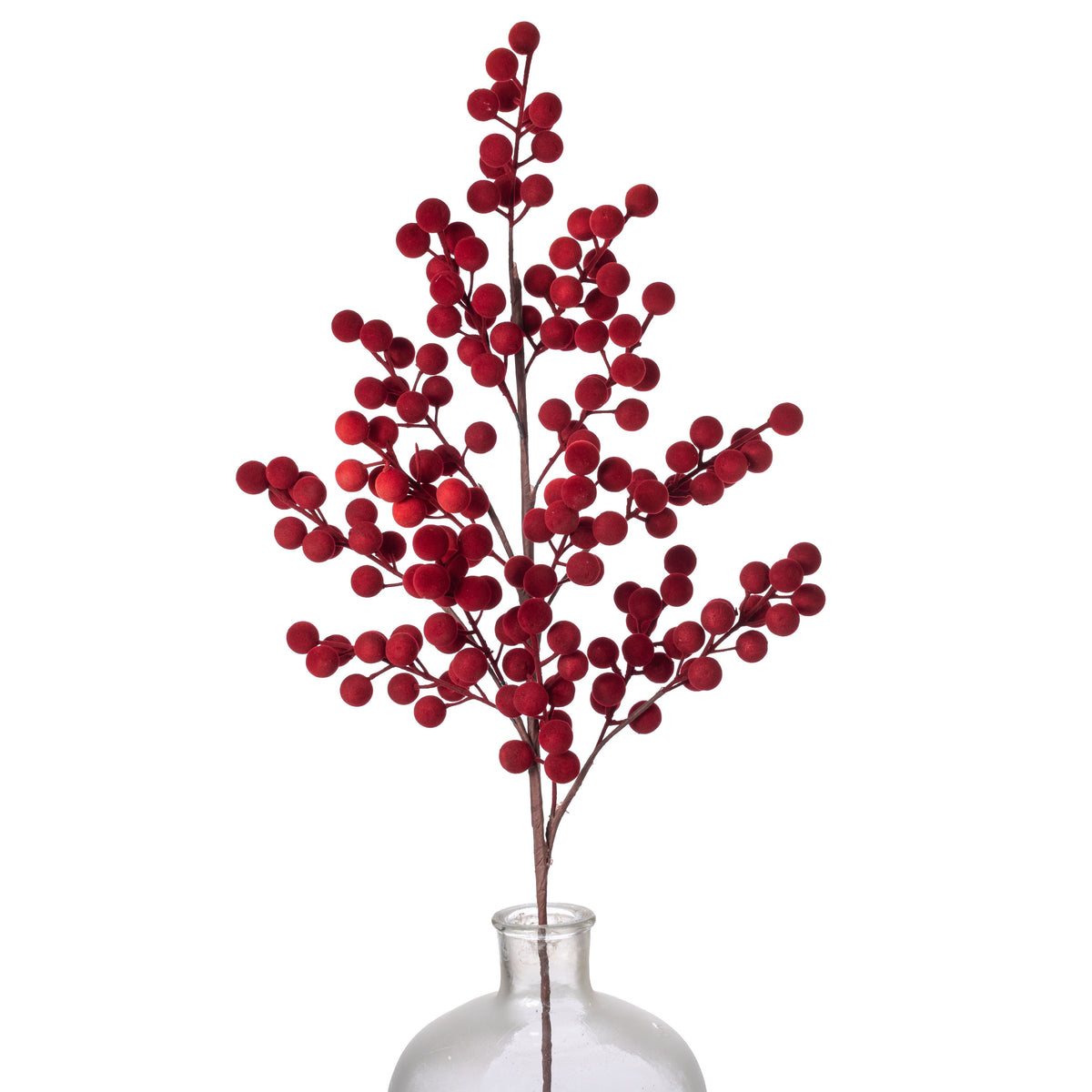 [IMPERFECT] 33" Flocked Berry Spray: Red Item Number: 276750