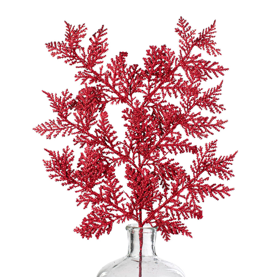 19" Incense Cedar Glitter Spray: Burgundy Item Number: 262337