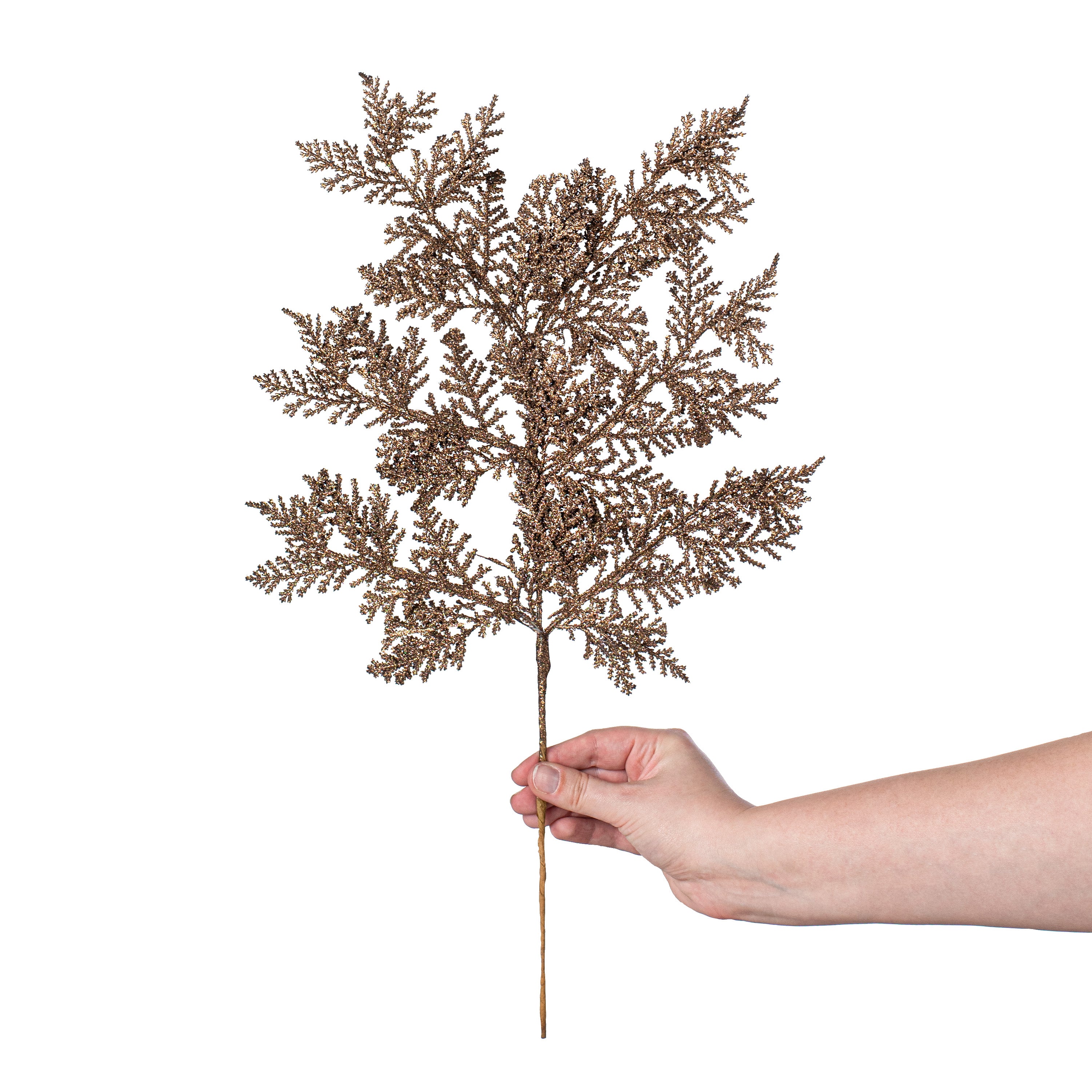 19" Incense Cedar Glitter Spray: Deep Brown detail photo 3