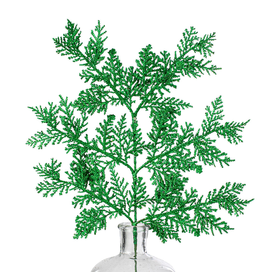 19" Incense Cedar Glitter Spray: Emerald Green Item Number: 262334