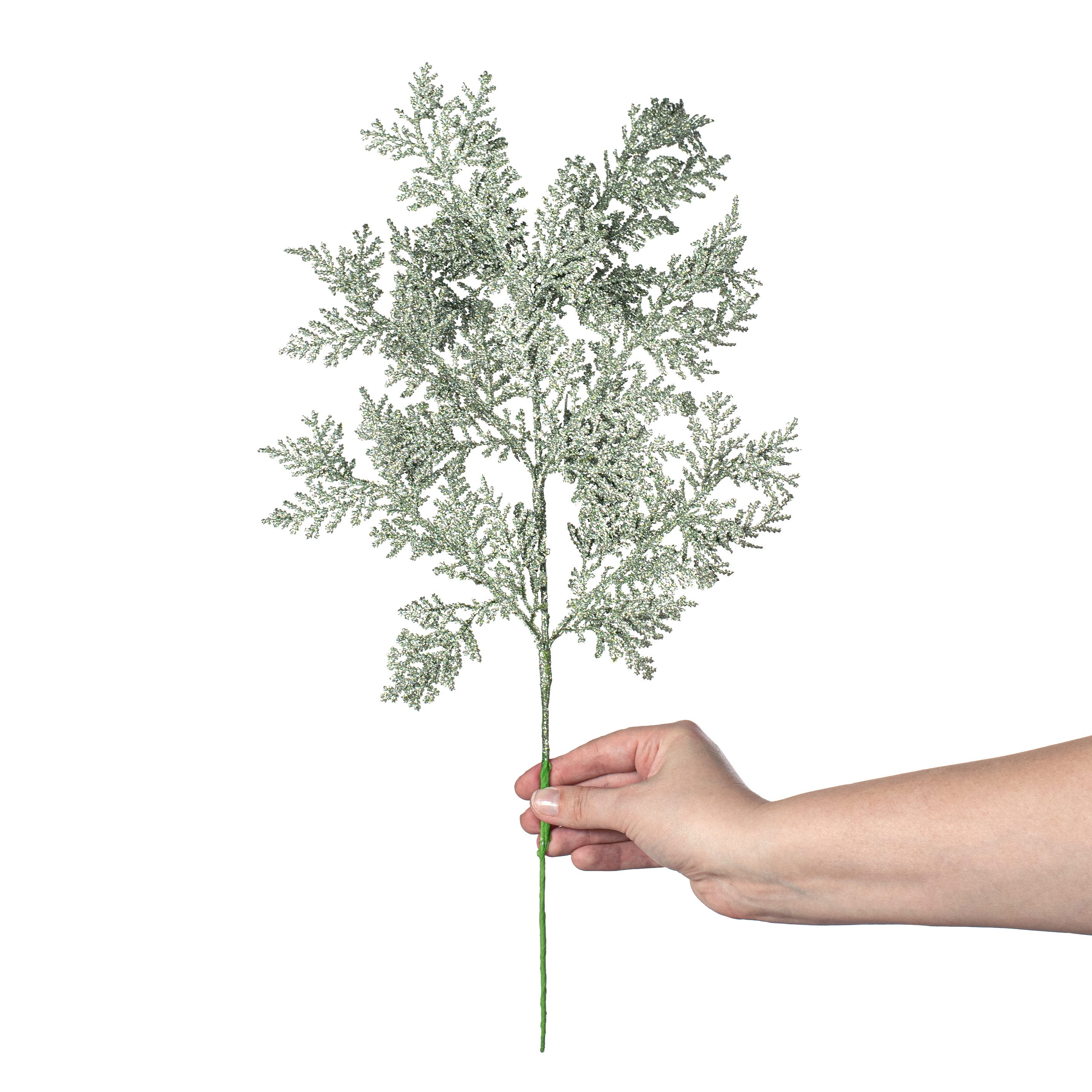 19" Incense Cedar Glitter Spray: Sage Green detail photo 3