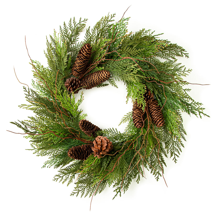 24" Incense Cedar Pine Wreath Item Number: 137807
