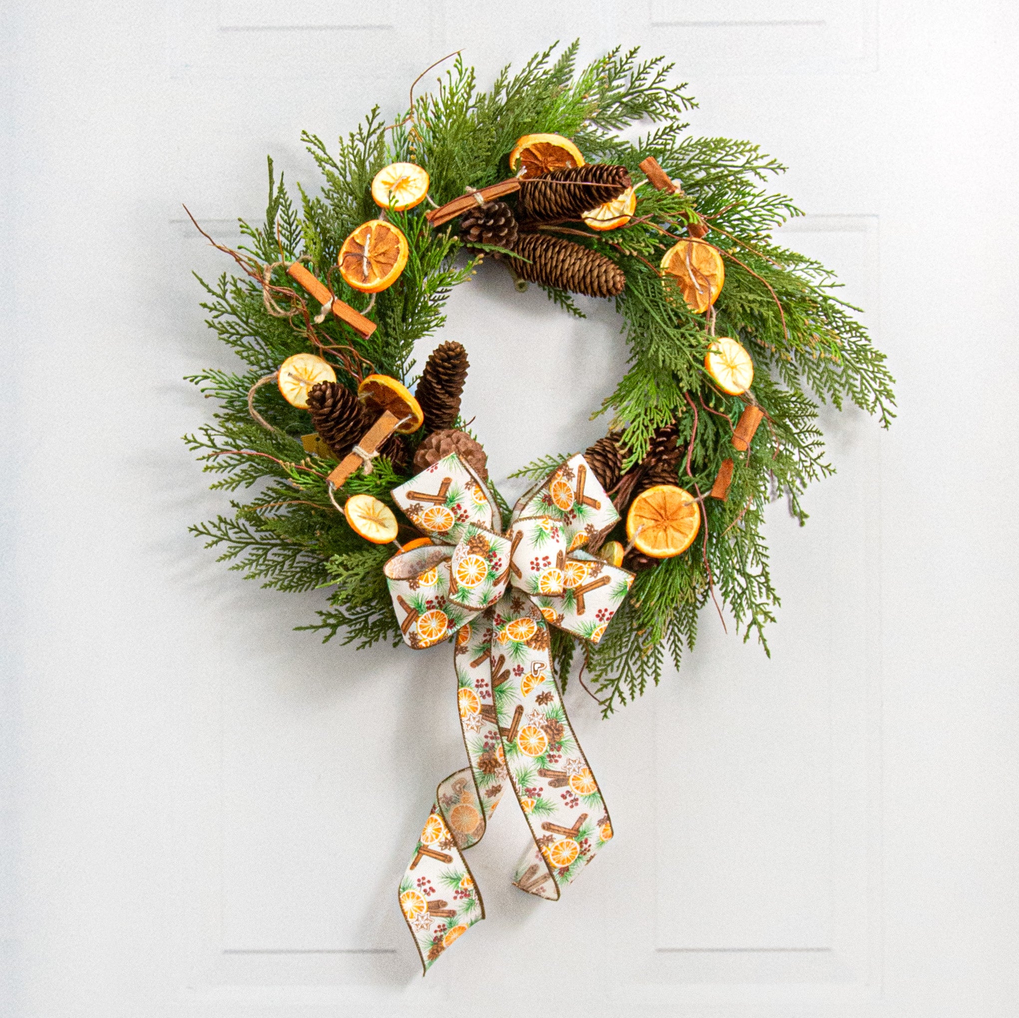 24" Incense Cedar Pine Wreath Lifestyle Photo