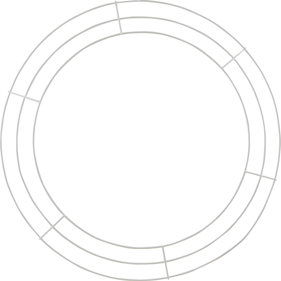20-inch Wire Wreath Form: 3-Wire White Item Number: MD009427