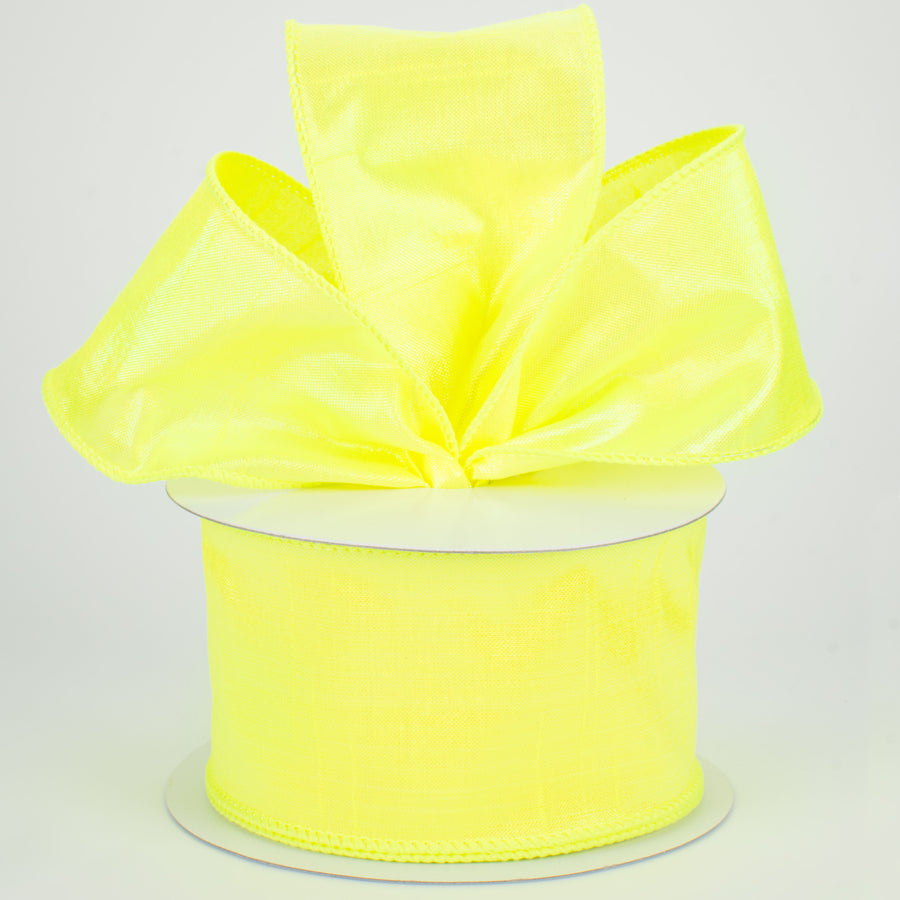 2.5" Iridescent Dupioni Ribbon: Chartreuse (10 Yards) Lifestyle Photo