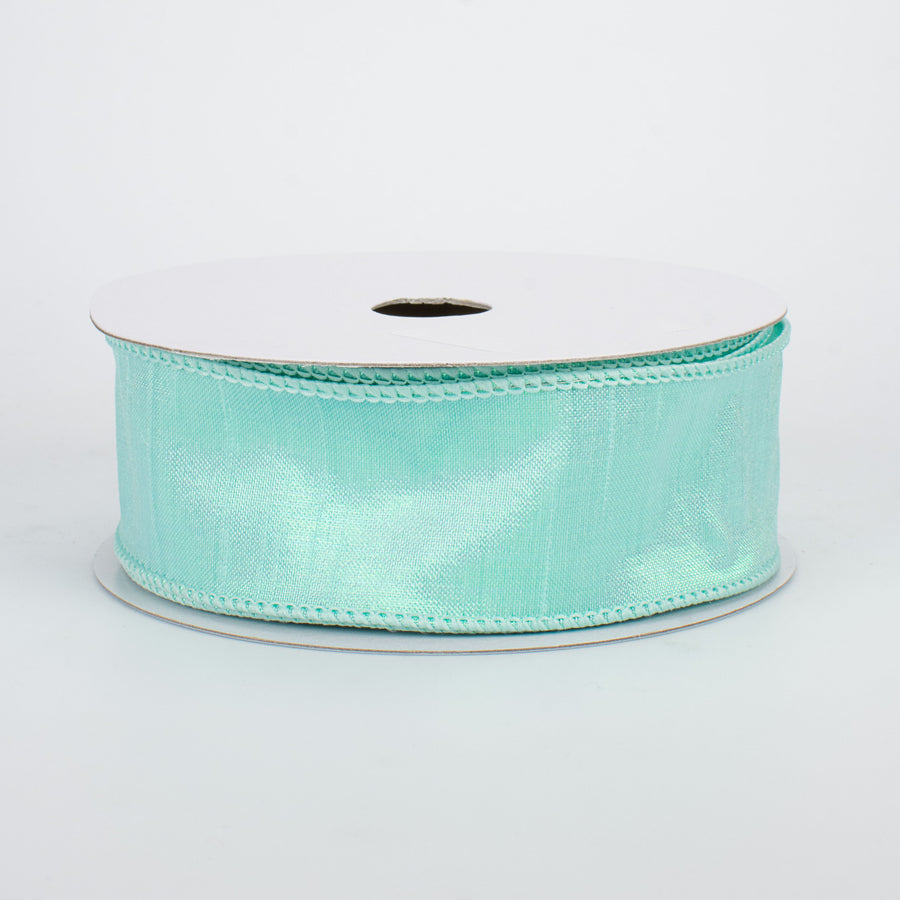 1.5" Iridescent Dupioni Ribbon: Light Blue (10 Yards)