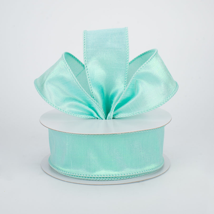 1.5" Iridescent Dupioni Ribbon: Light Blue (10 Yards) Lifestyle Photo