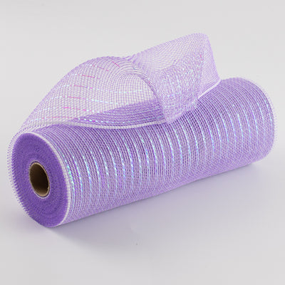 10" Iridescent Foil Mesh: Pastel Lavender & White Item Number: RY8501E2