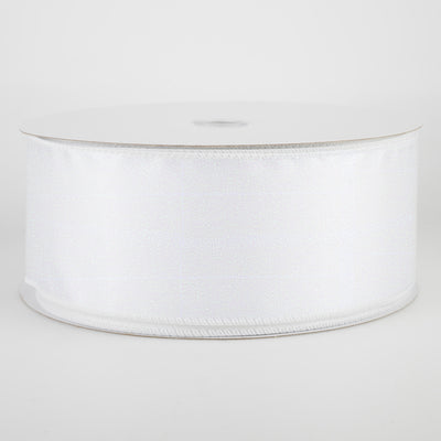 2.5" Iridescent Glitter Misted Satin Ribbon: White (50 Yards) Item Number: 841-40-120