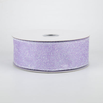 1.5" Iridescent Glitter Satin Ribbon: Lavender (10 Yards)