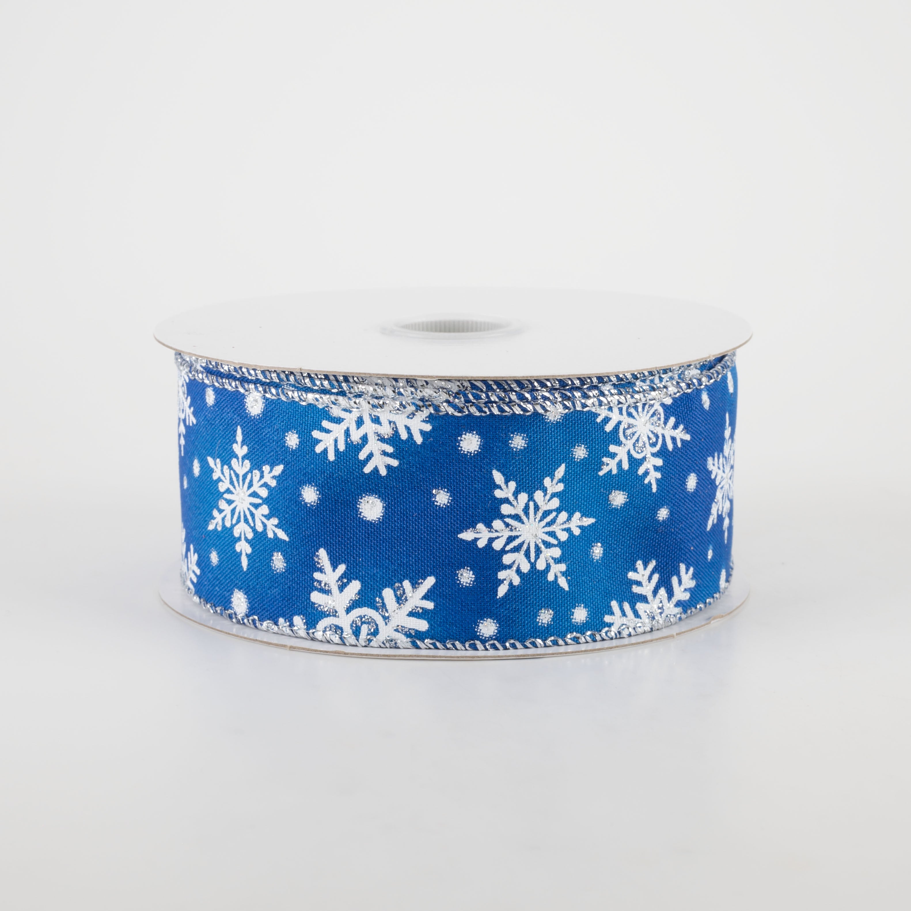 1.5" Iridescent Snowflake Ribbon: Royal Blue (10 Yards) Item Number: 71112-09-25