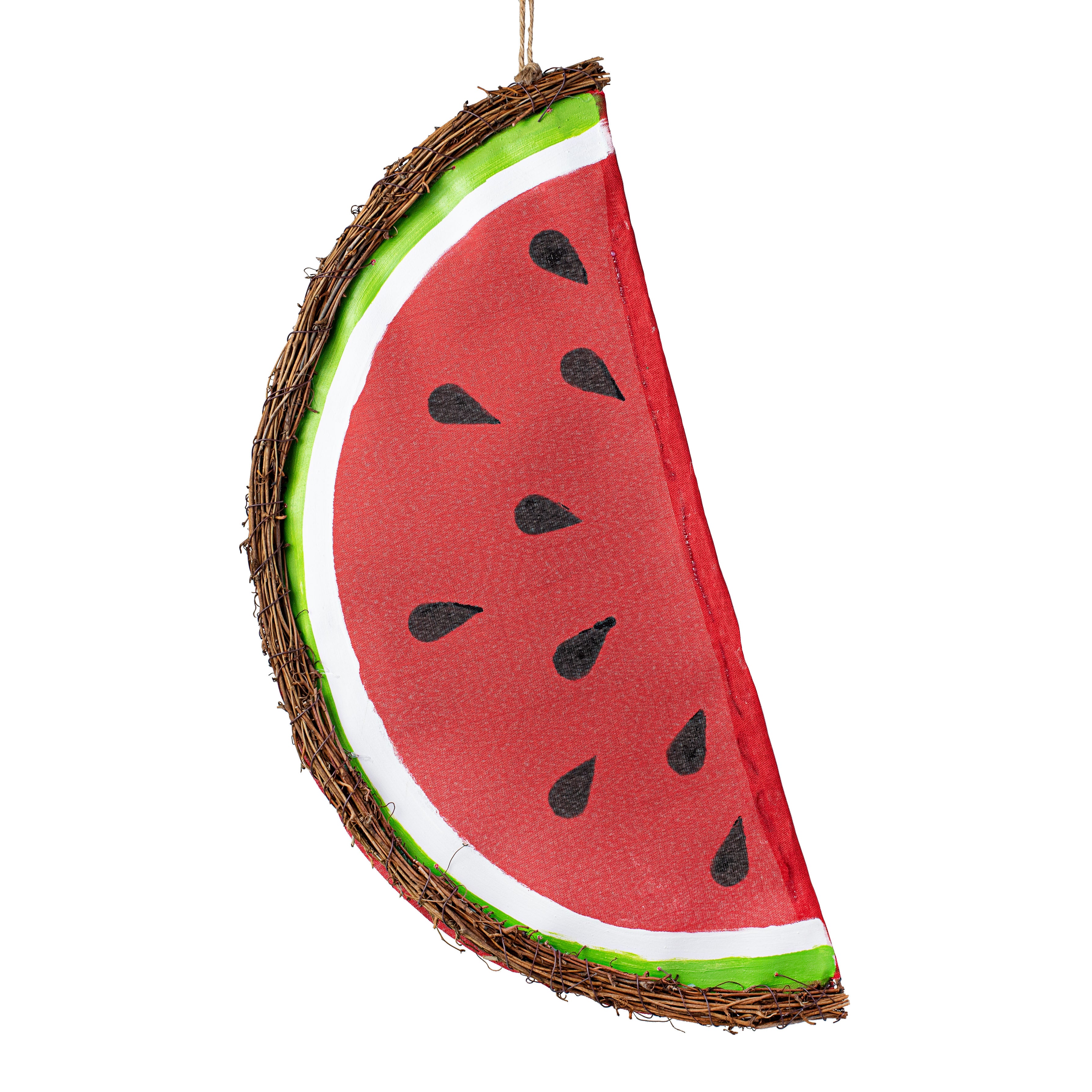 [IRREGULAR] 21" Grapevine Hanger: Watermelon Slice Item Number: KG3112