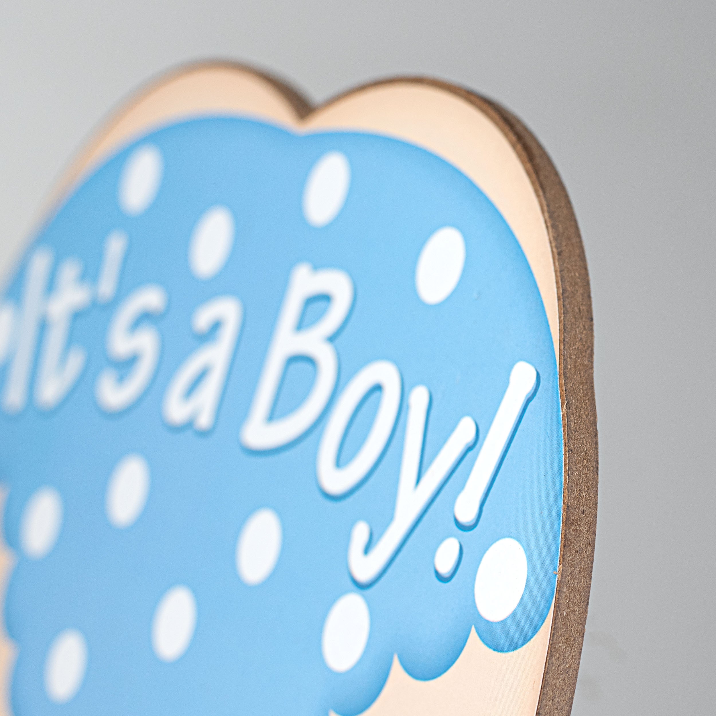 10" It's a Boy Sign: Light Skin With Blue detail photo 3
