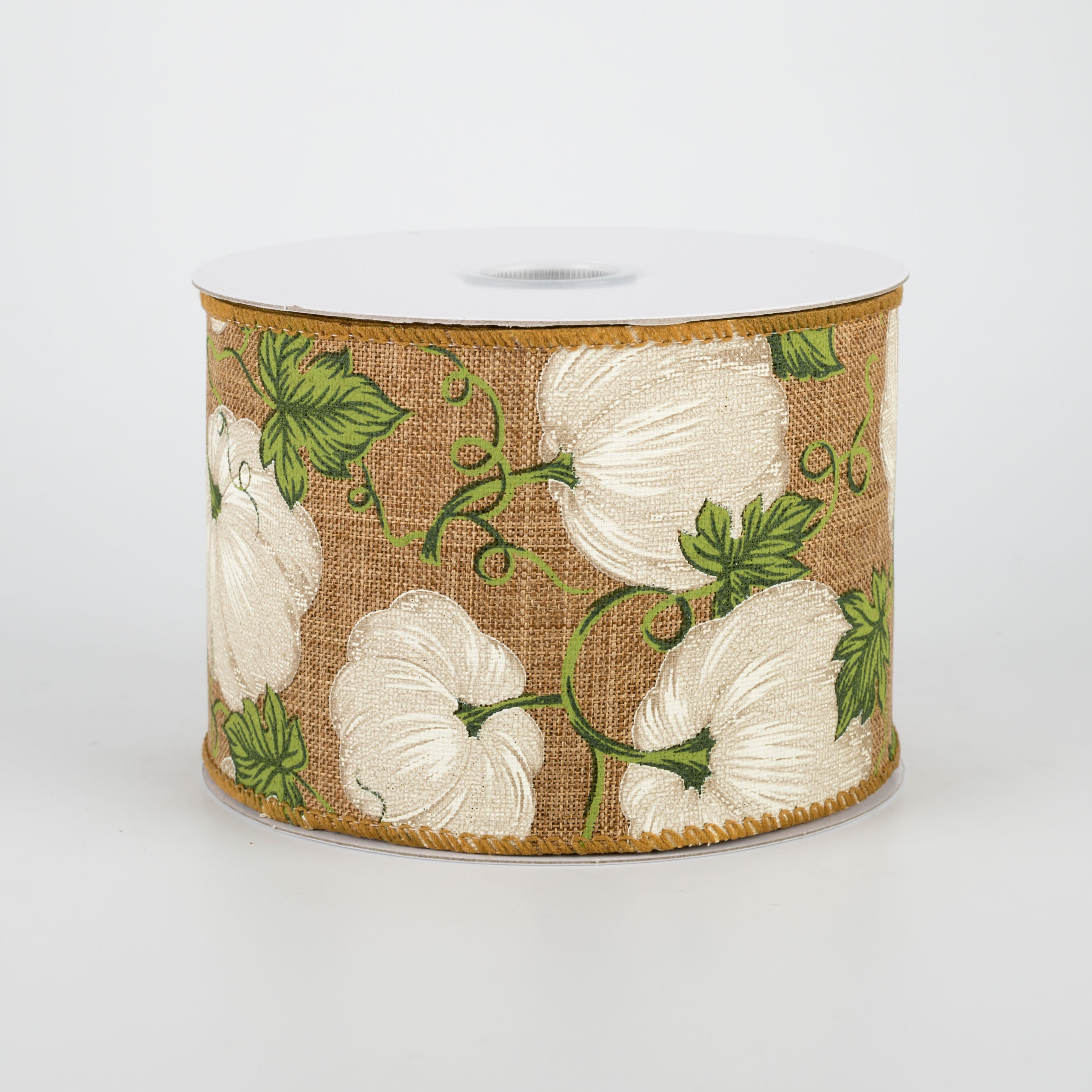 2.5" Ivory Pumpkin Ribbon: Natural (10 Yards)