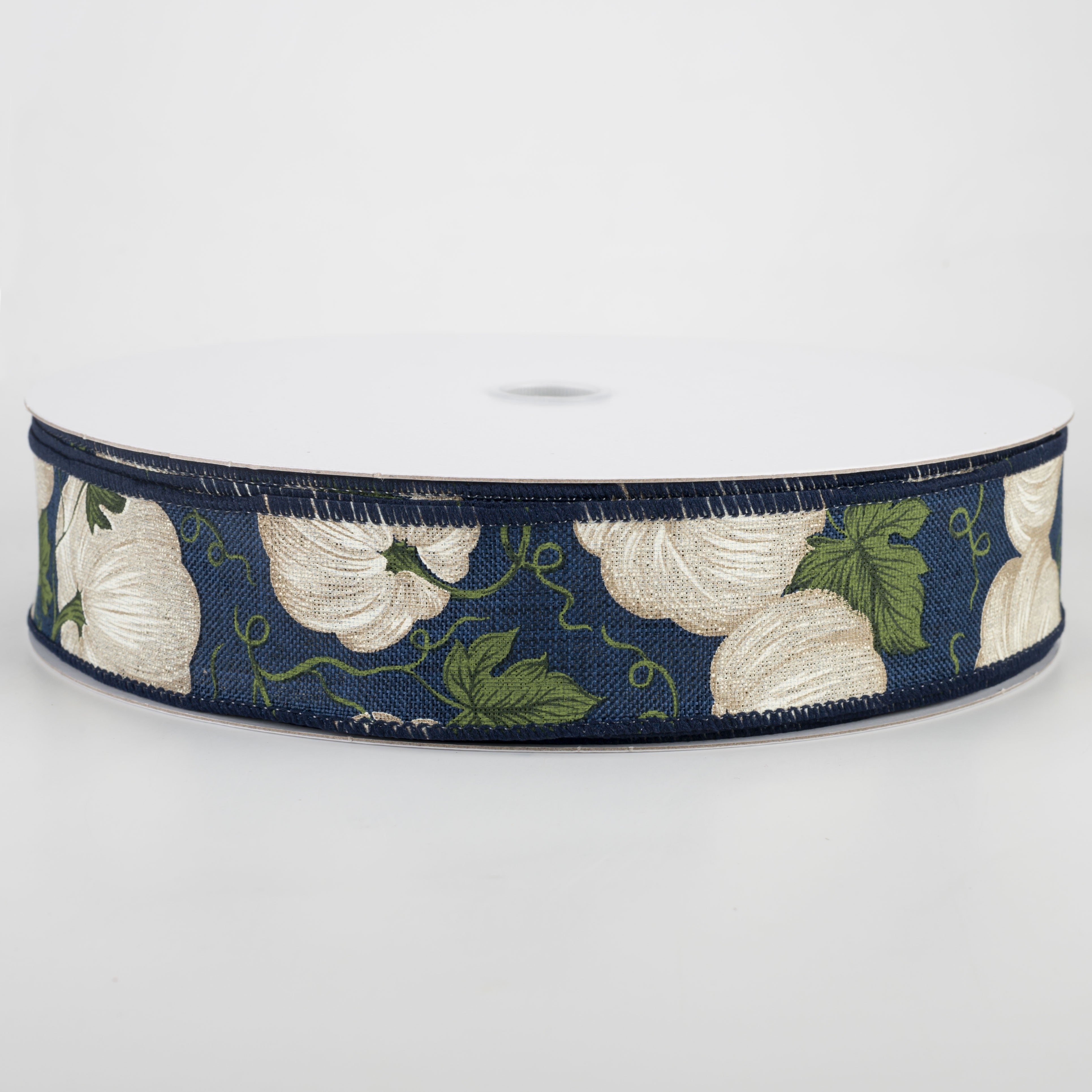 1.5" Ivory Pumpkin Ribbon: Navy (50 Yards) Item Number: 861-09-161