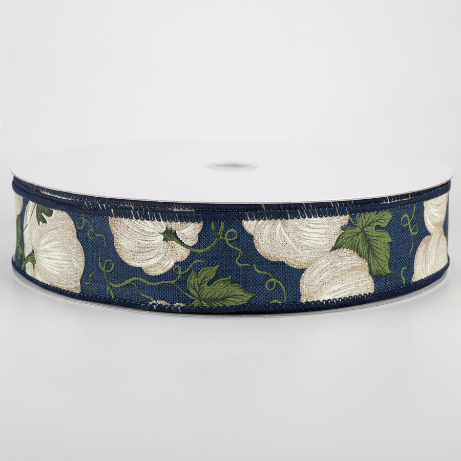 1.5" Ivory Pumpkin Ribbon: Navy (50 Yards) Item Number: 861-09-161