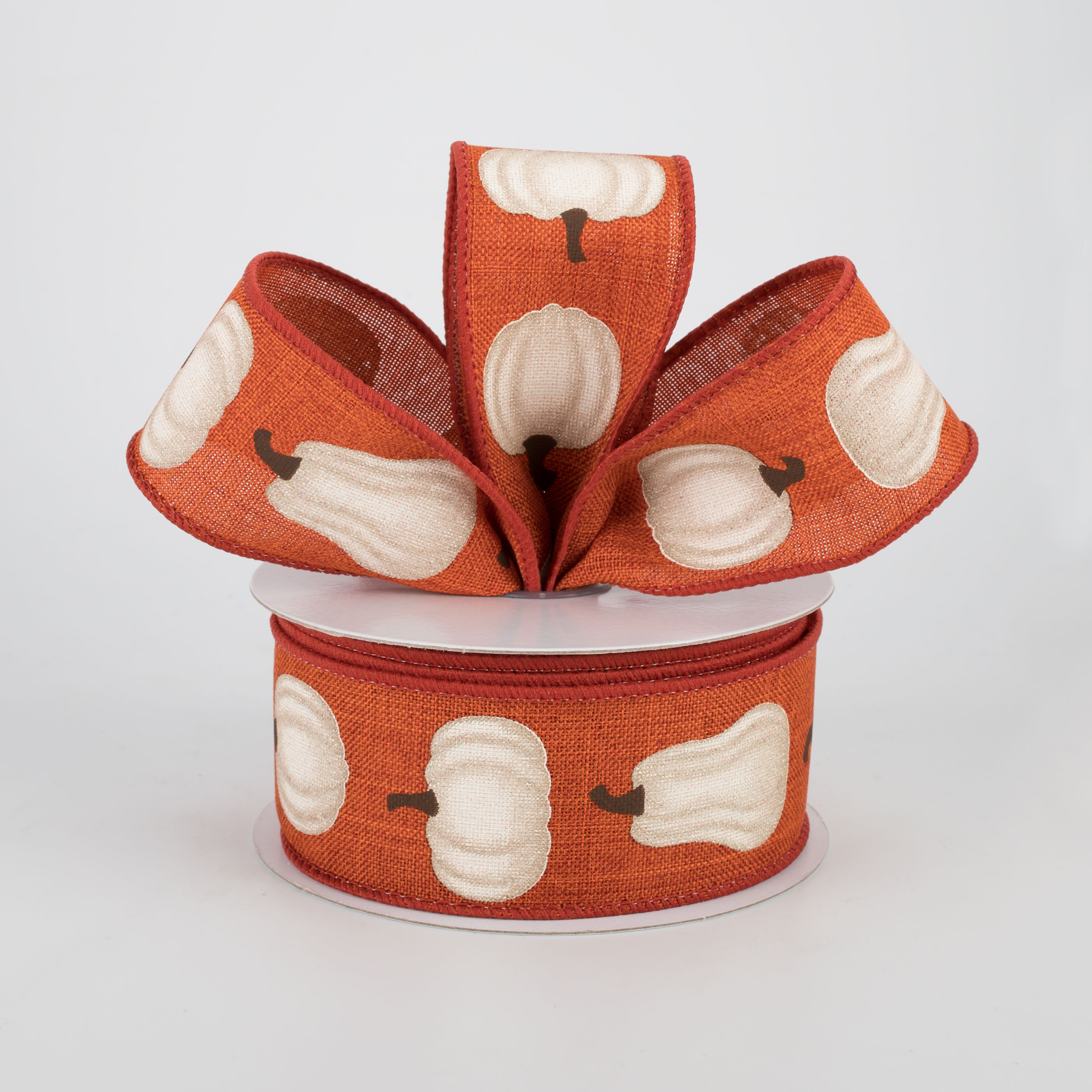 1.5" Ivory Pumpkin Ribbon: Rust (10 Yards) Lifestyle Photo