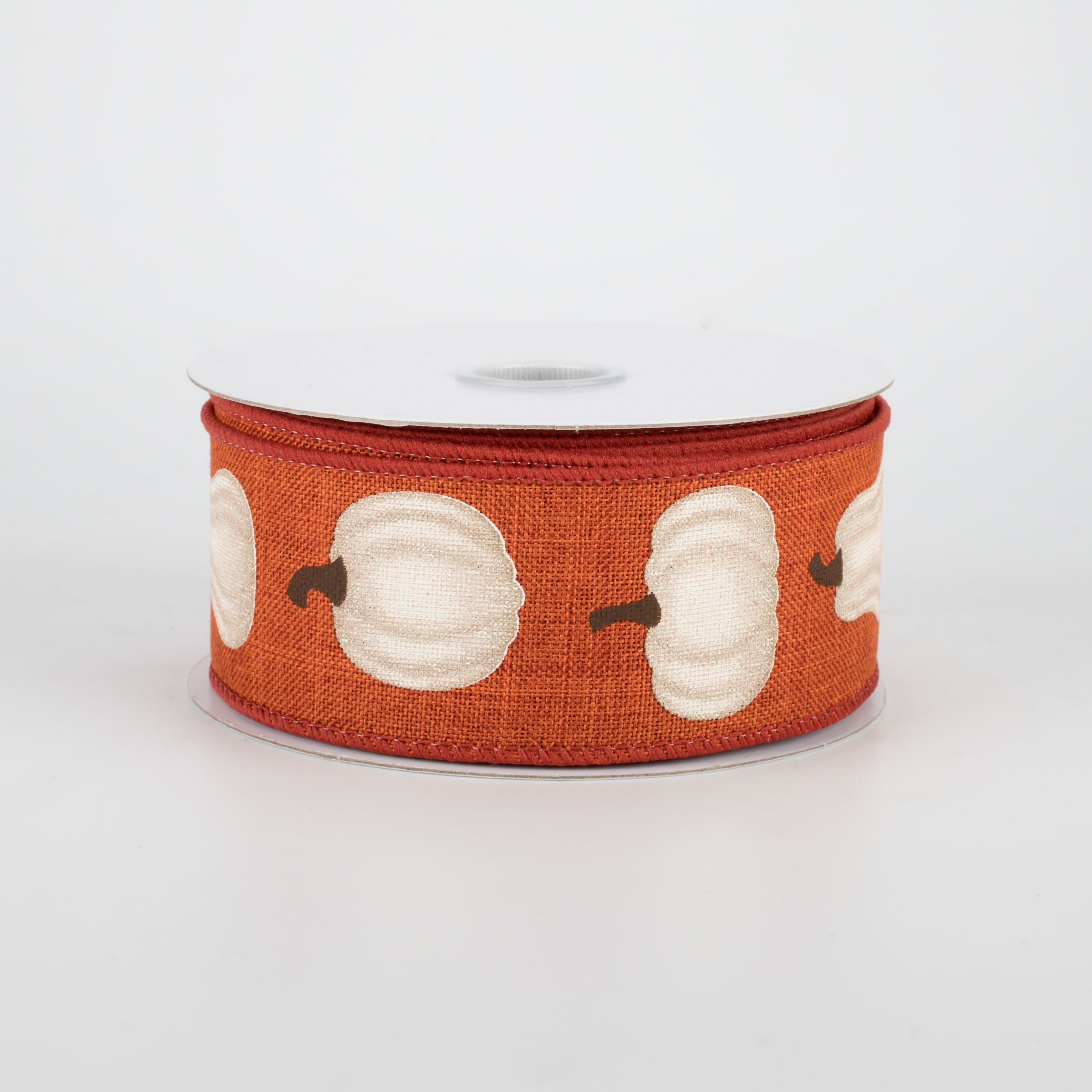 1.5" Ivory Pumpkin Ribbon: Rust (10 Yards)