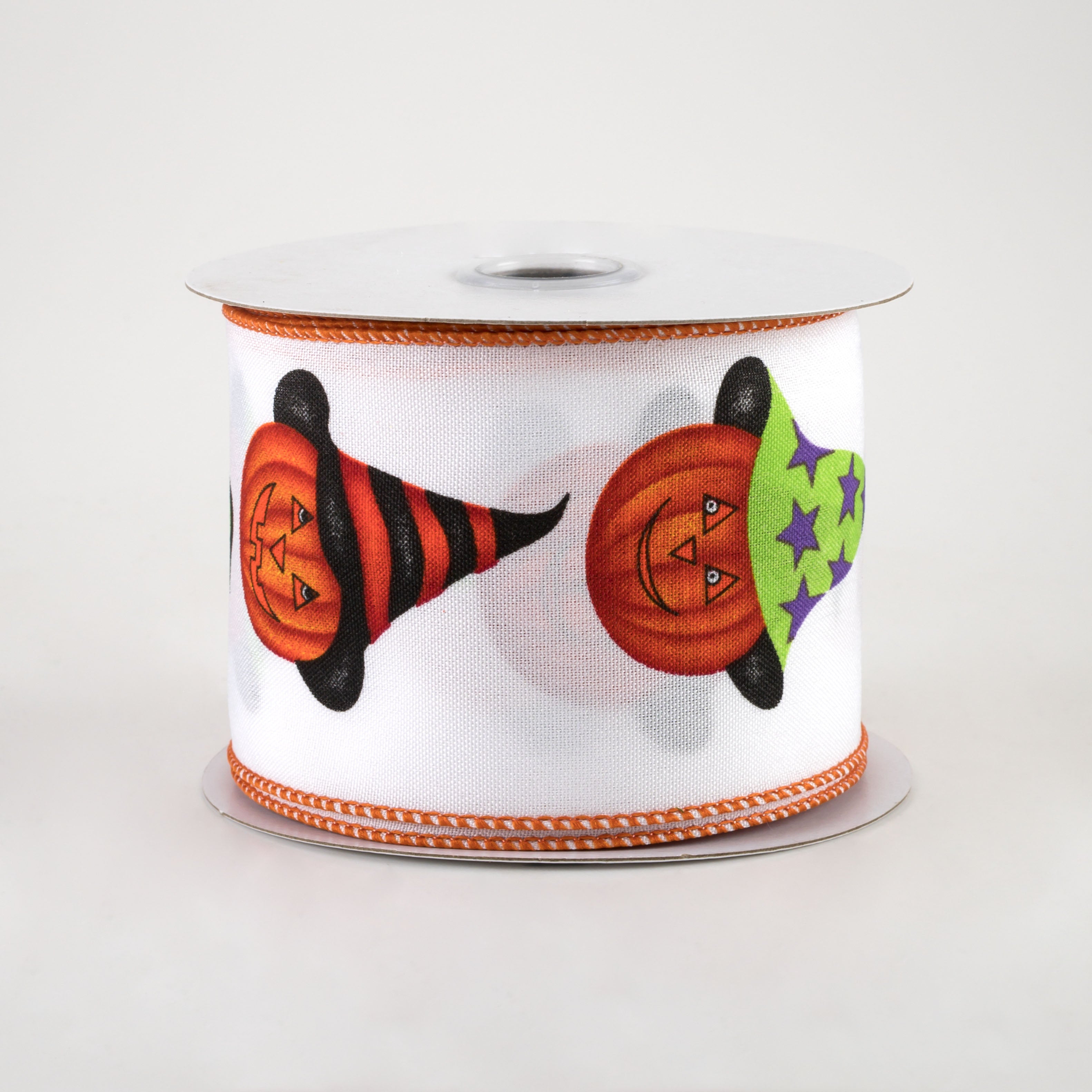 2.5" Jack-O-Lantern Witch Hat Ribbon (10 Yards)
