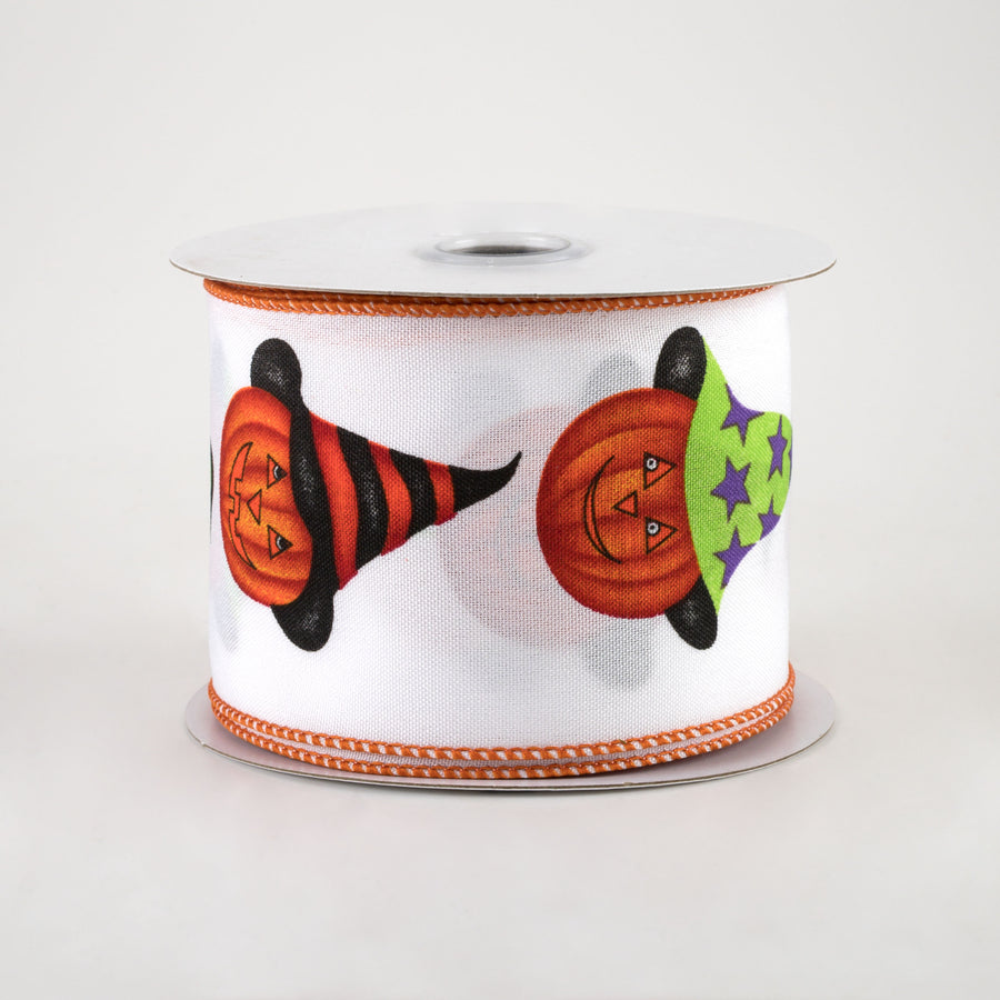 2.5" Jack-O-Lantern Witch Hat Ribbon (10 Yards)