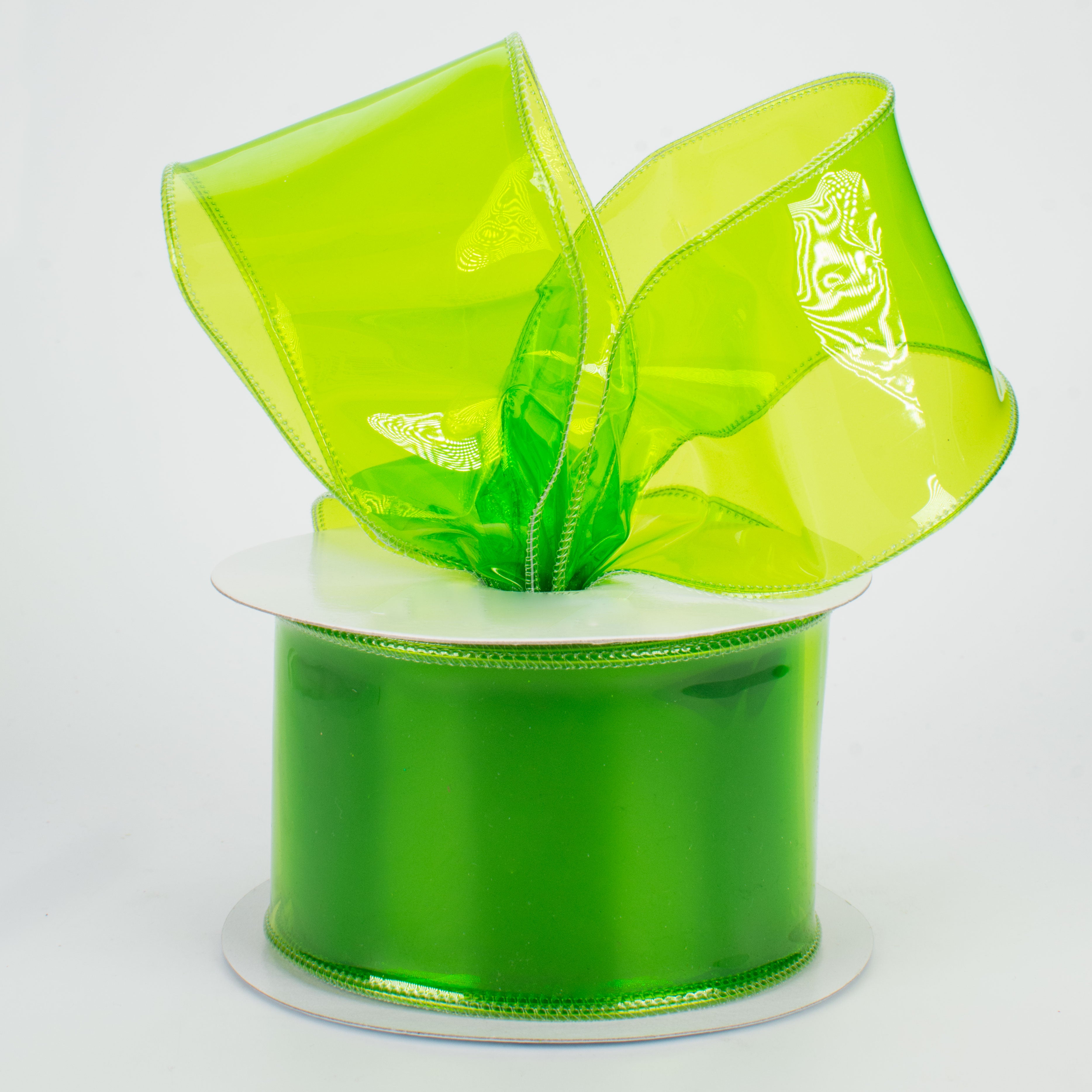 2.5" Jelly Ribbon: Fresh Green (10 Yards) detail photo 3