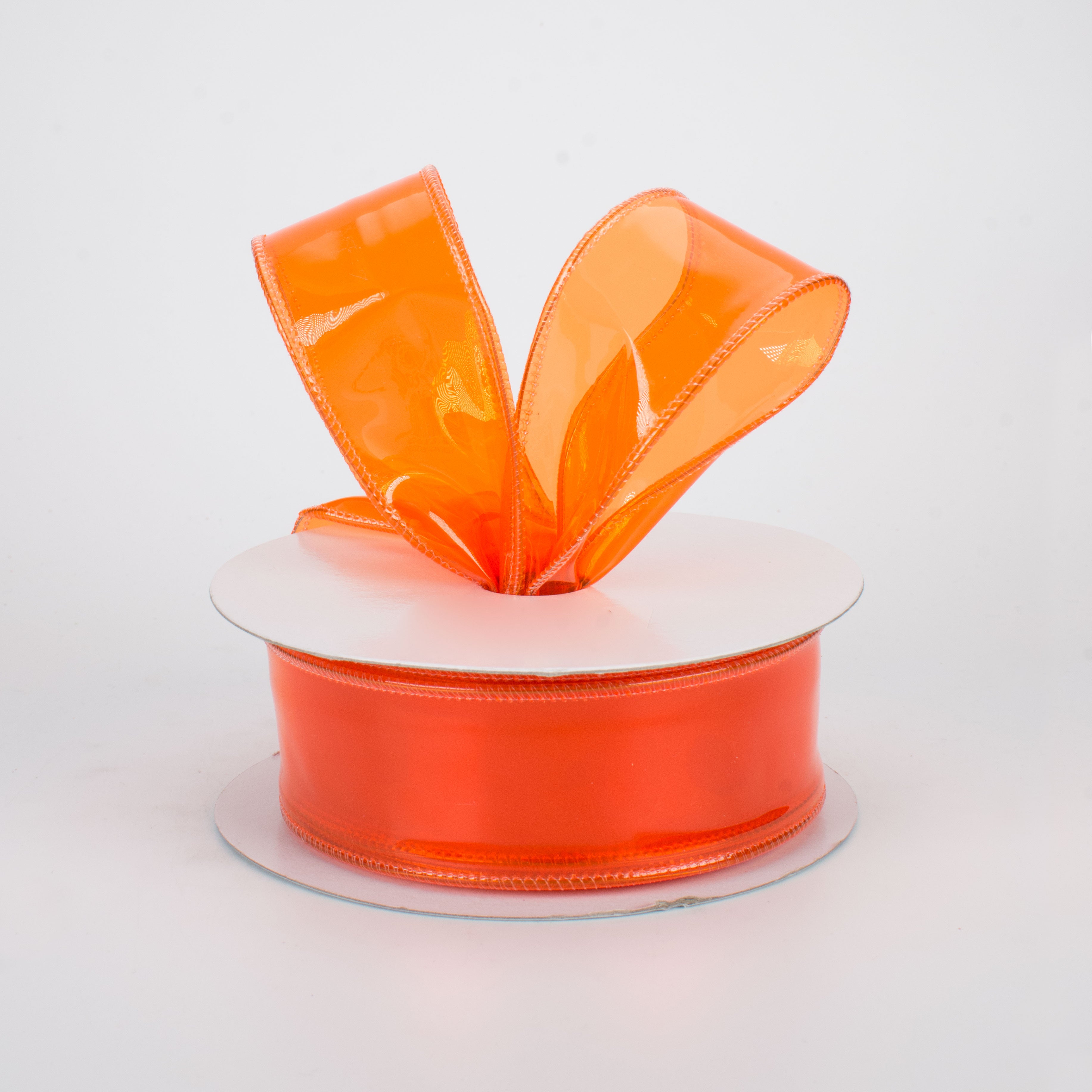 1.5" Jelly Ribbon: Orange (10 Yards) detail photo 3