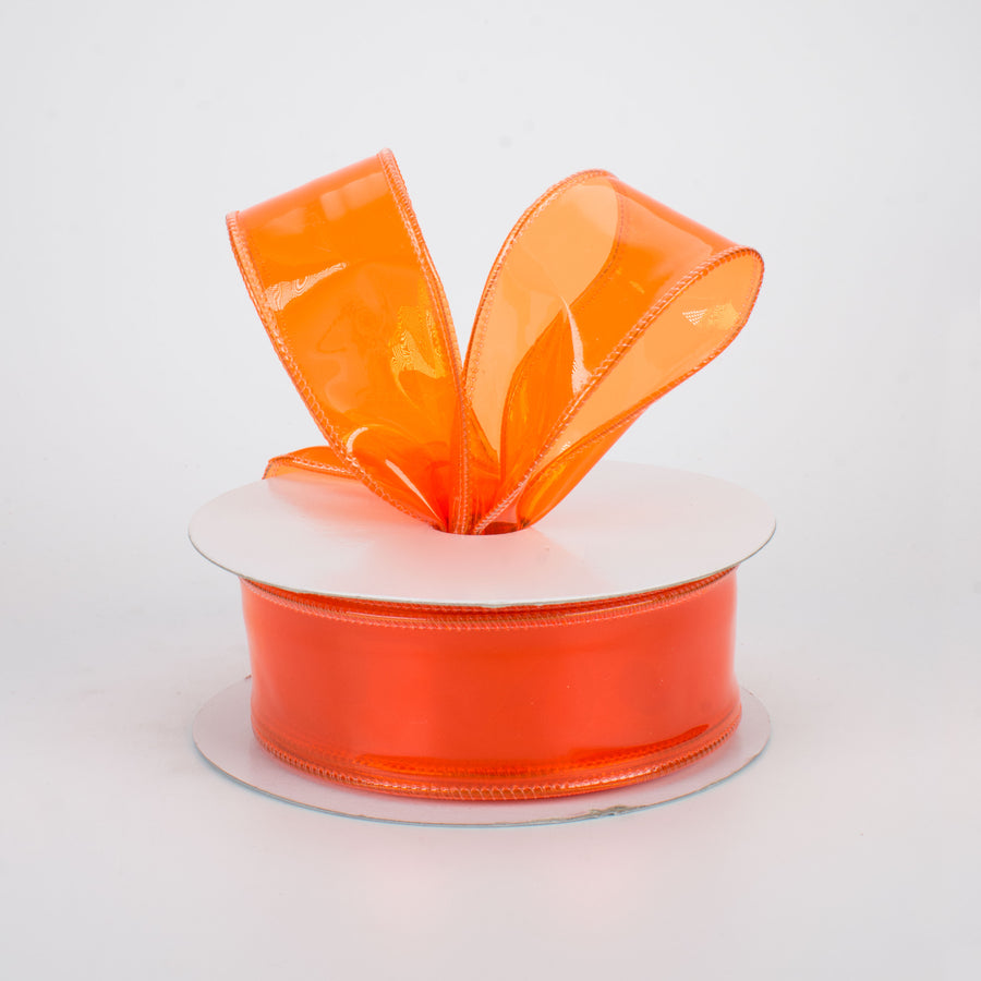 1.5" Jelly Ribbon: Orange (10 Yards) detail photo 3