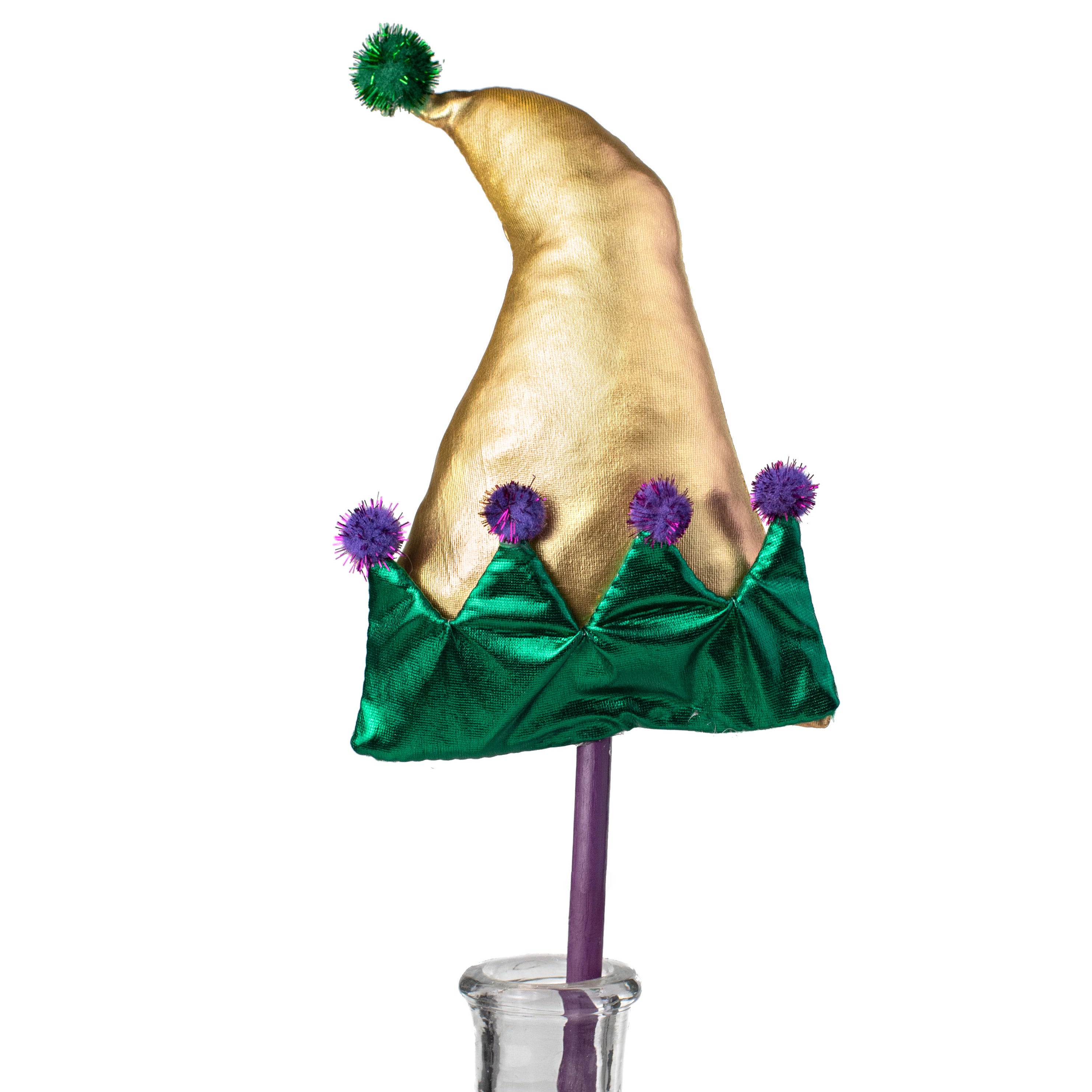 18" Jester Elf Hat Pick: Gold & Green Item Number: 20-607GD