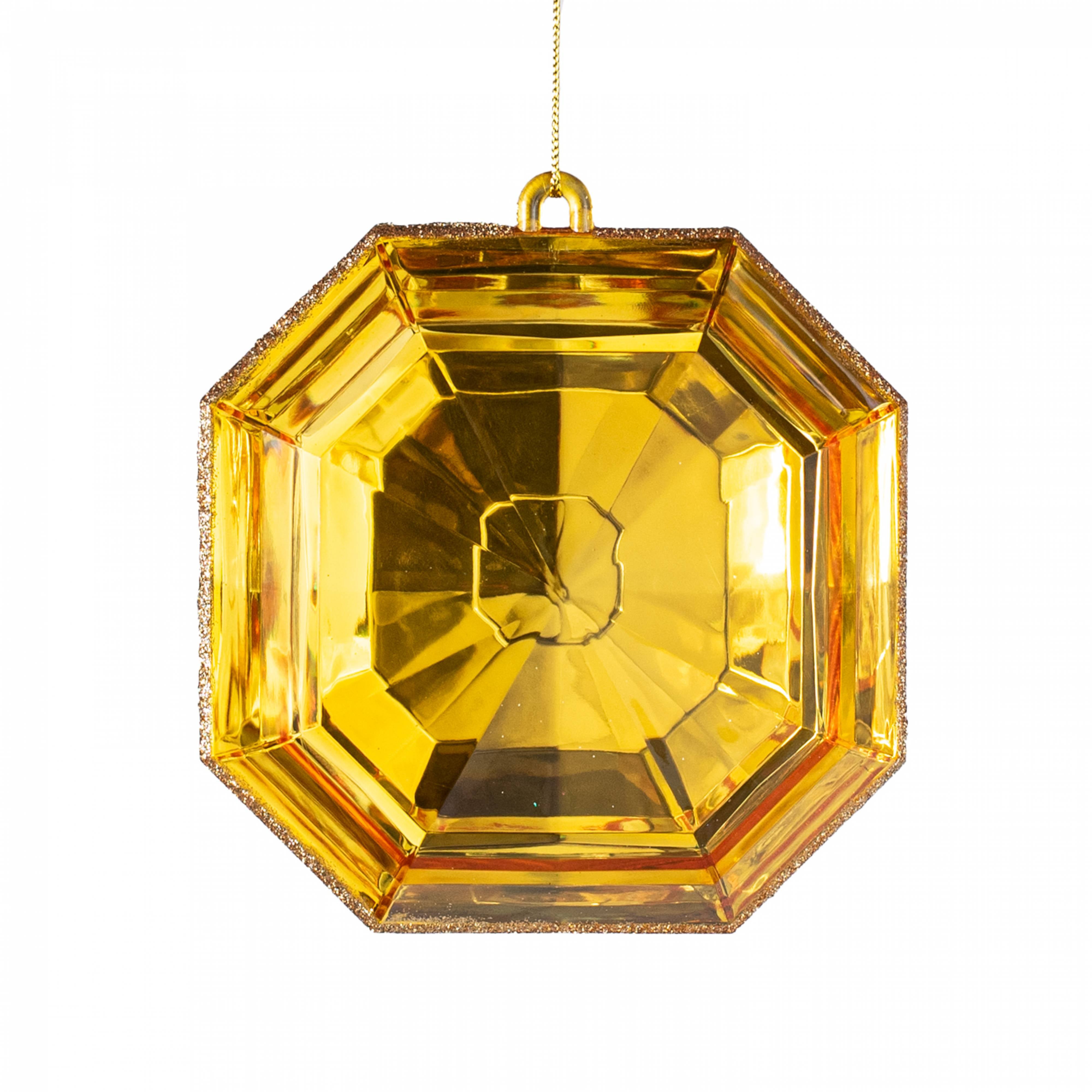 6" Jewel Gem Ornament: Gold Item Number: 185332
