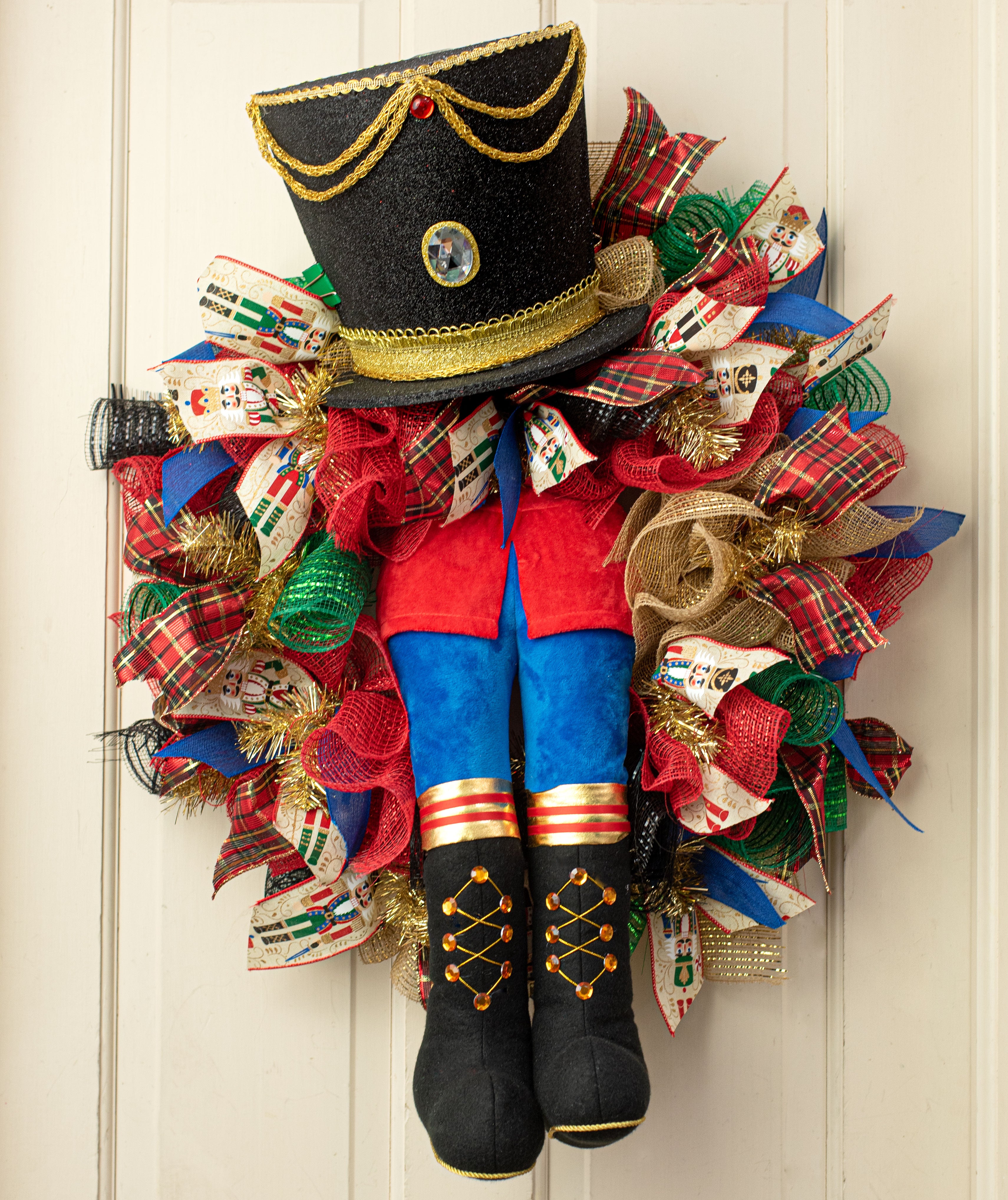 8.5" Jewel Nutcracker Hat Wreath Accent Lifestyle Photo