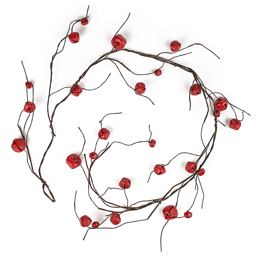 5' Jingle Bell Curly Twig Garland Item Number: XC424548