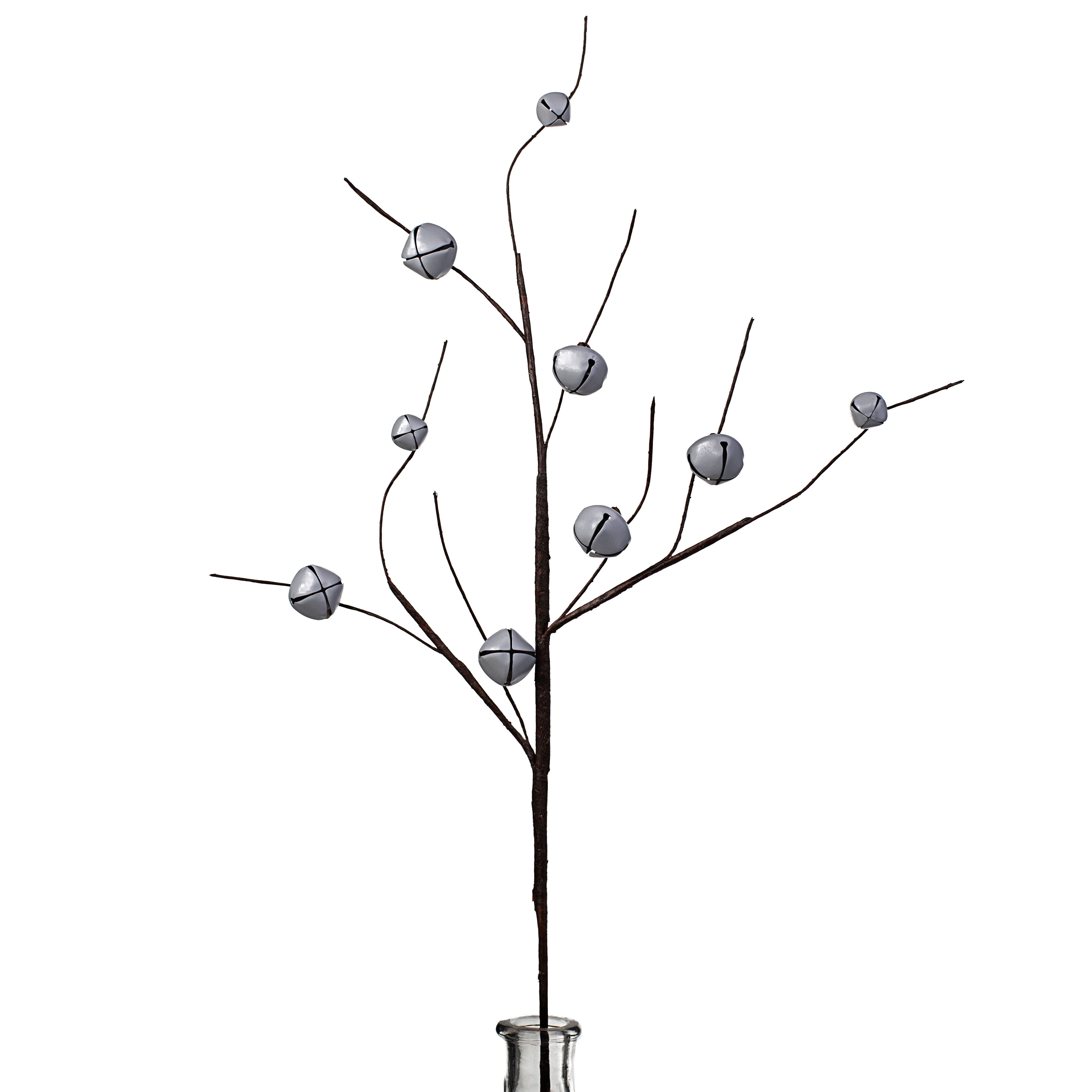 31" Jingle Bell Spray: Matte Light Grey Item Number: XC427510