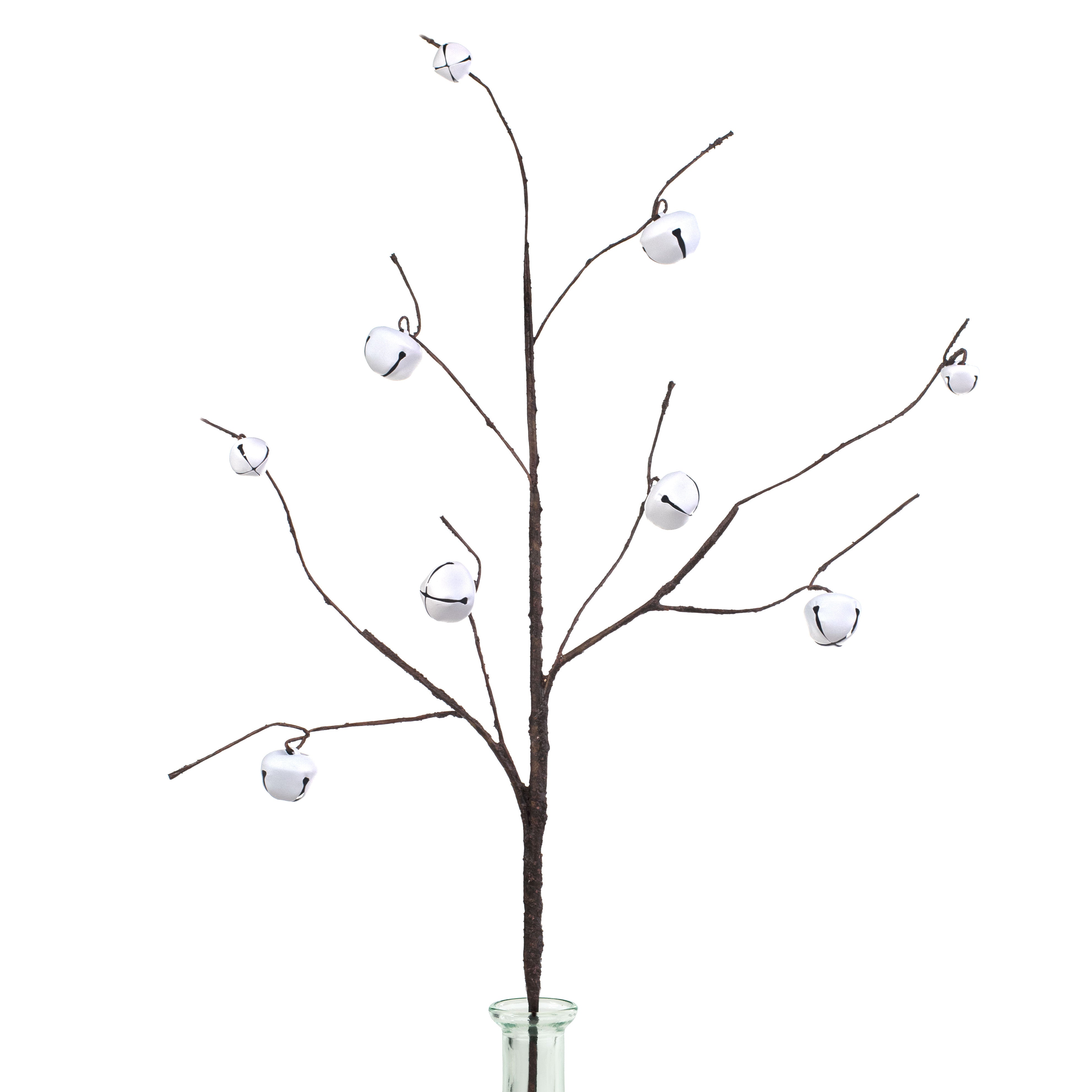 31" Jingle Bell Spray: Matte White Item Number: XC427527