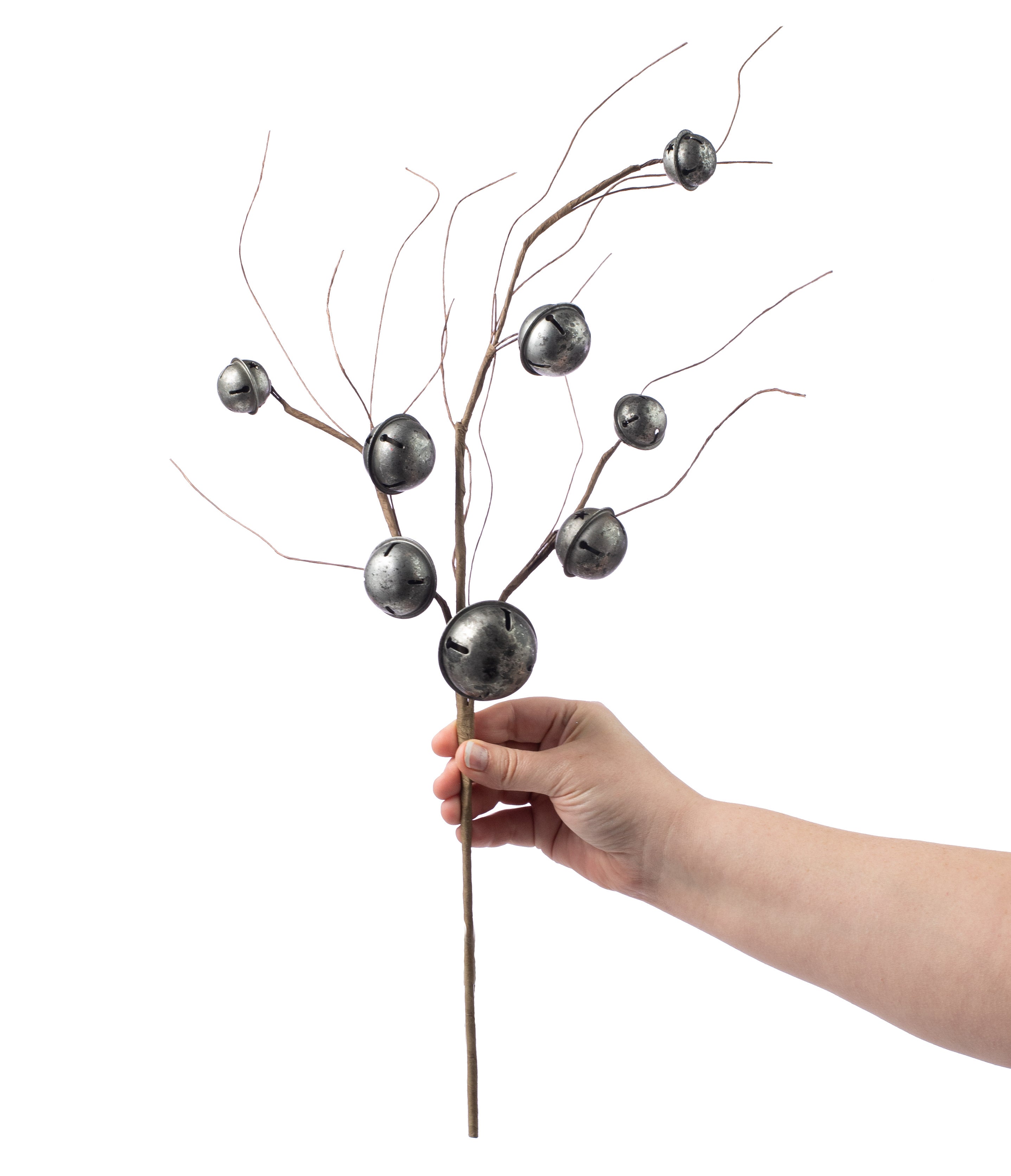 24" Jingle Bell Spray: Vintage Galvanized Lifestyle Photo