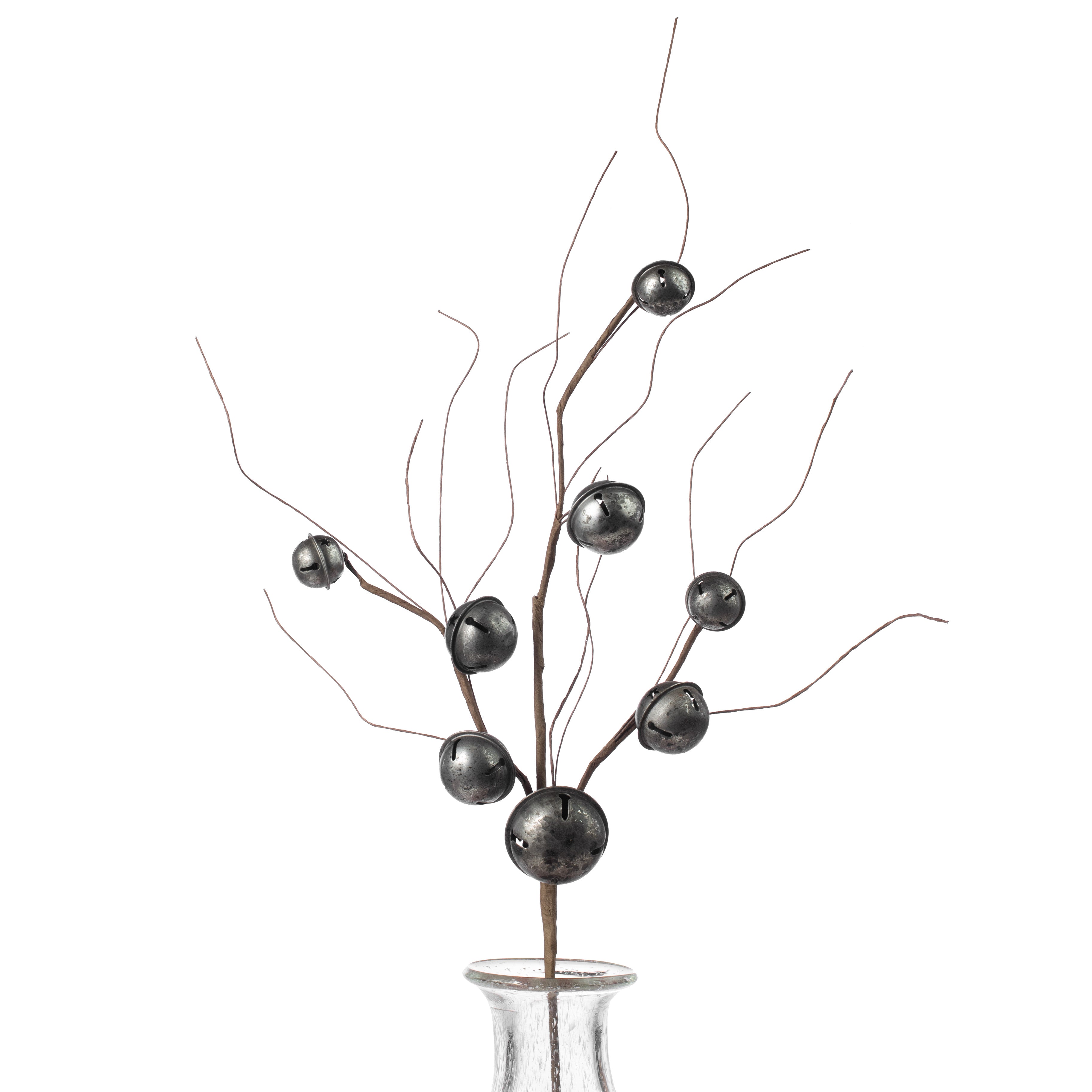 24" Jingle Bell Spray: Vintage Galvanized Item Number: ISB69692