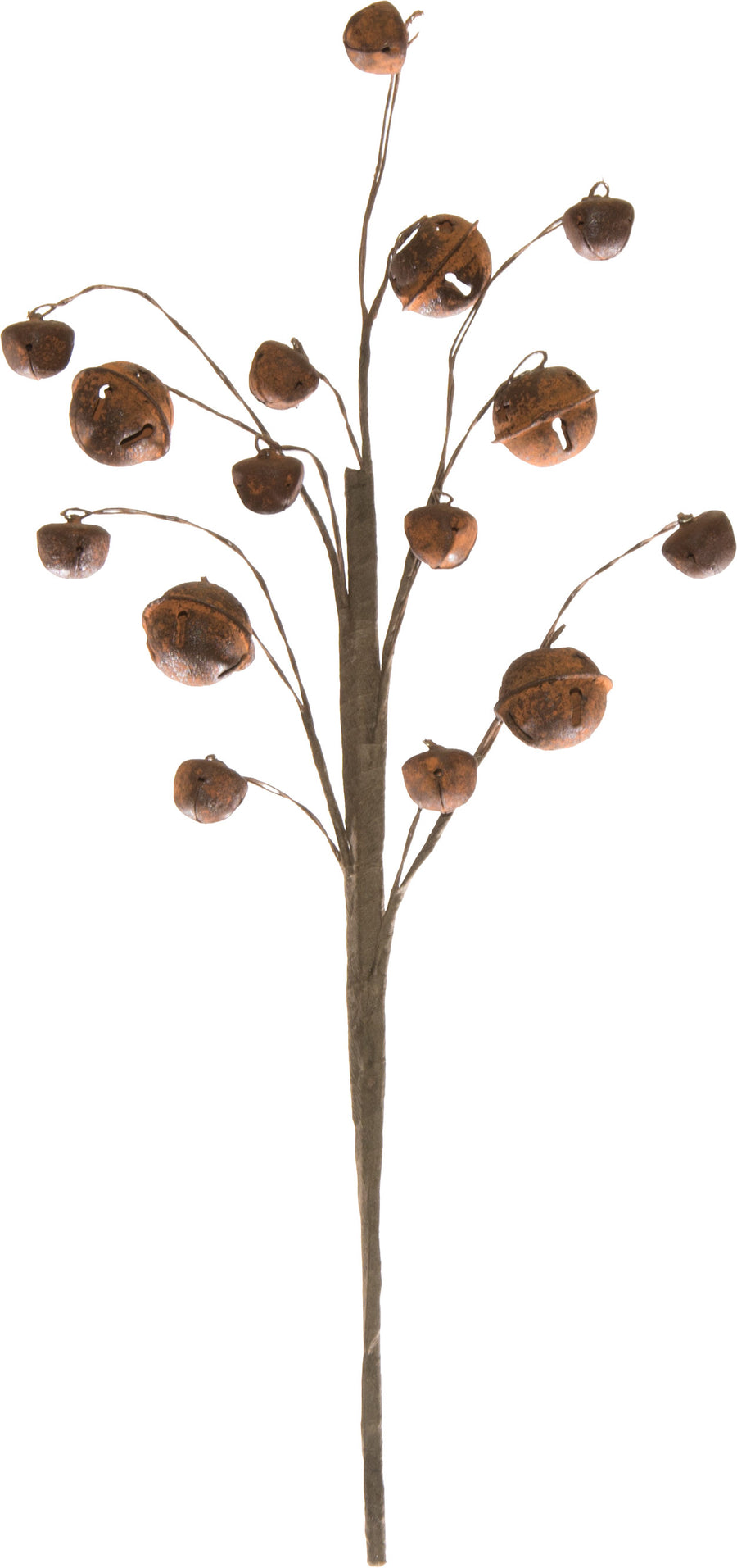 12" Jingle Bells Spray: Rust detail photo 6