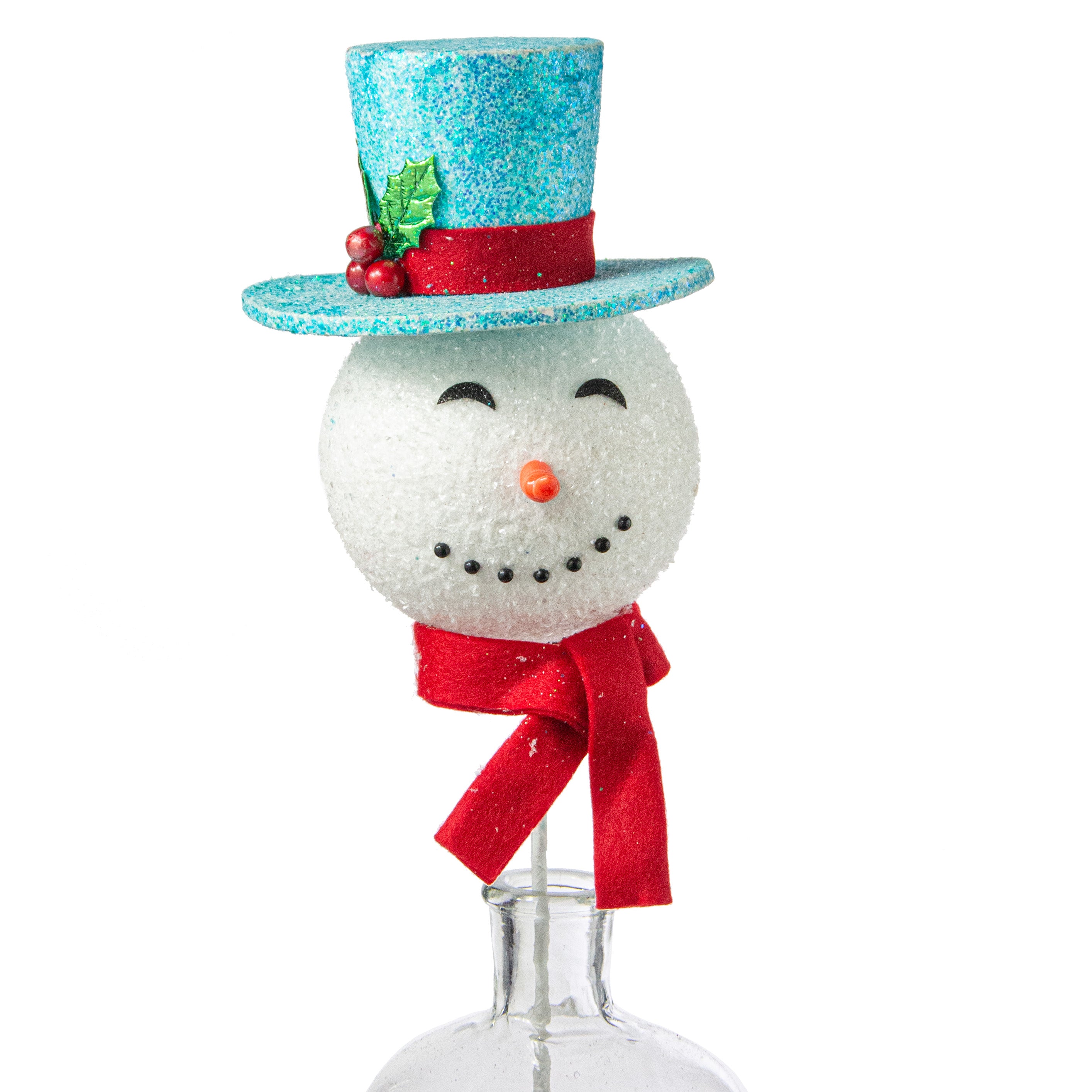 23" Joyful Snowman Head Spray: Blue Item Number: 85802BL