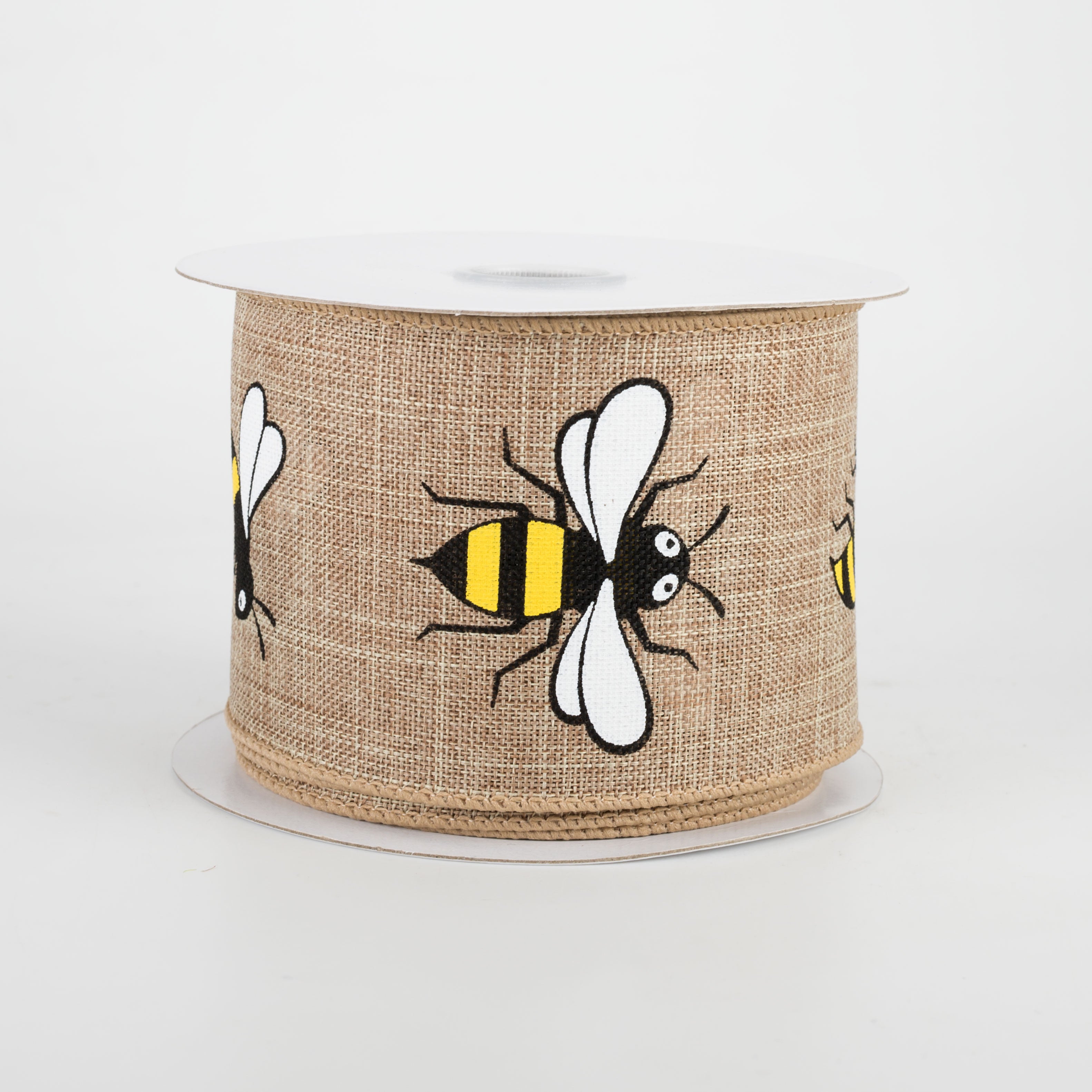 2.5" Jumbo Bumble Bee Ribbon: Natural (10 Yards) Item Number: 41025-40-14