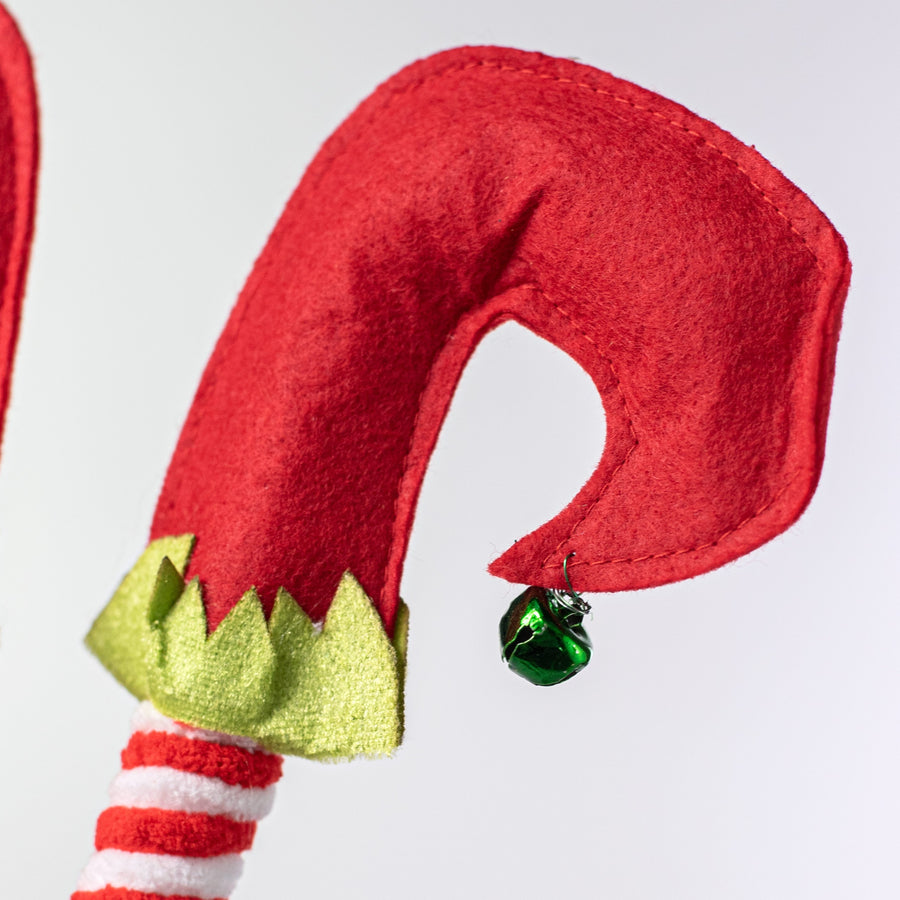 13" Jumbo Elf Leg Christmas Spray Lifestyle Photo
